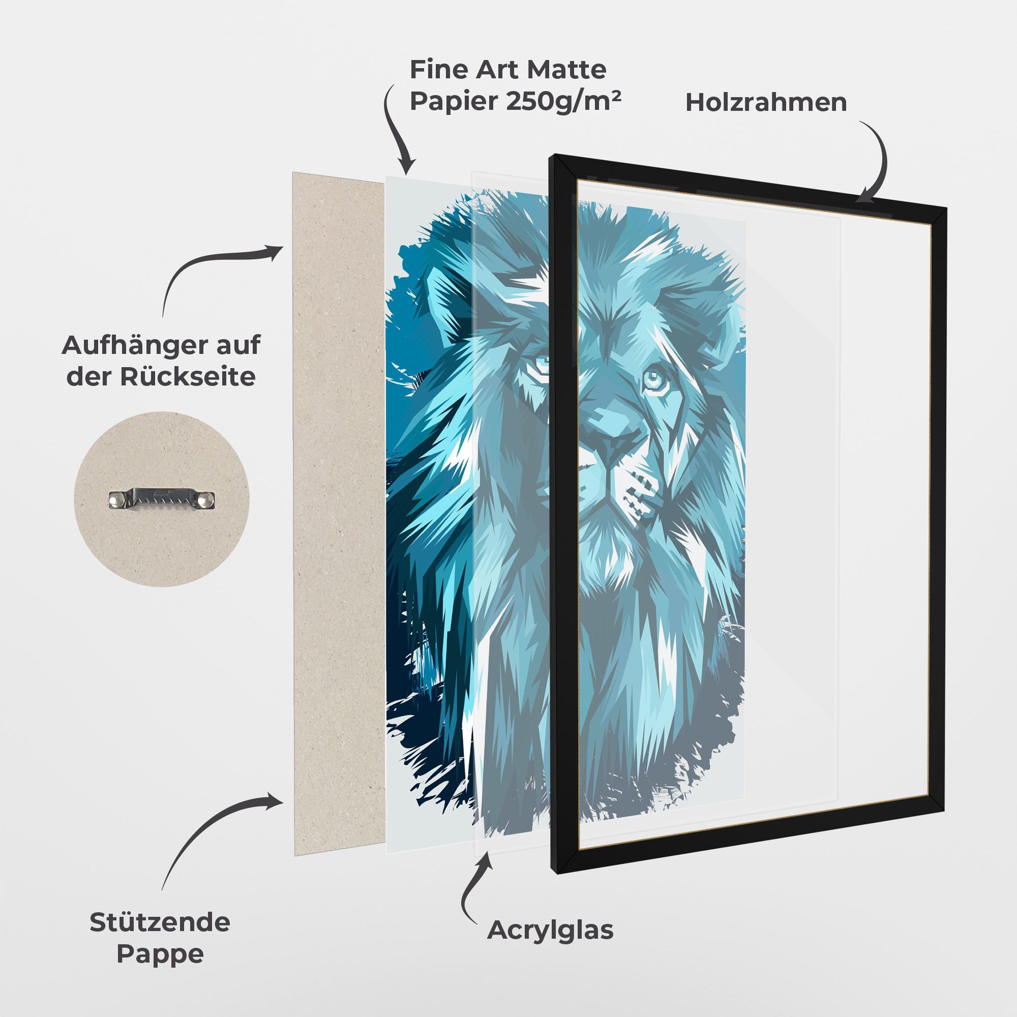 Blue Lion Head mockup 1