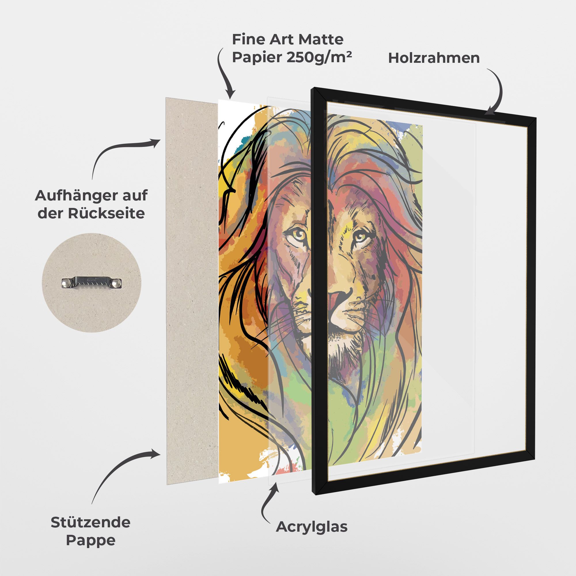 Drawn Lion mockup 1
