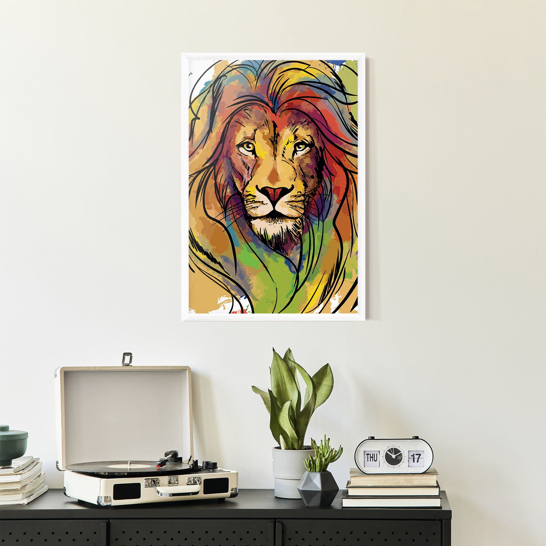 Drawn Lion mockup 2