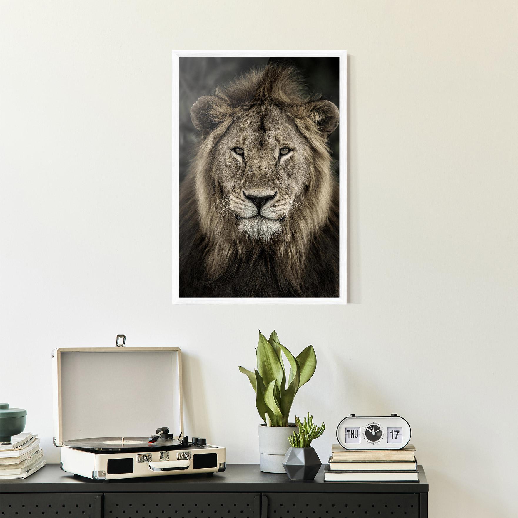 Gerahmte Poster Lion Close Up mockup 2