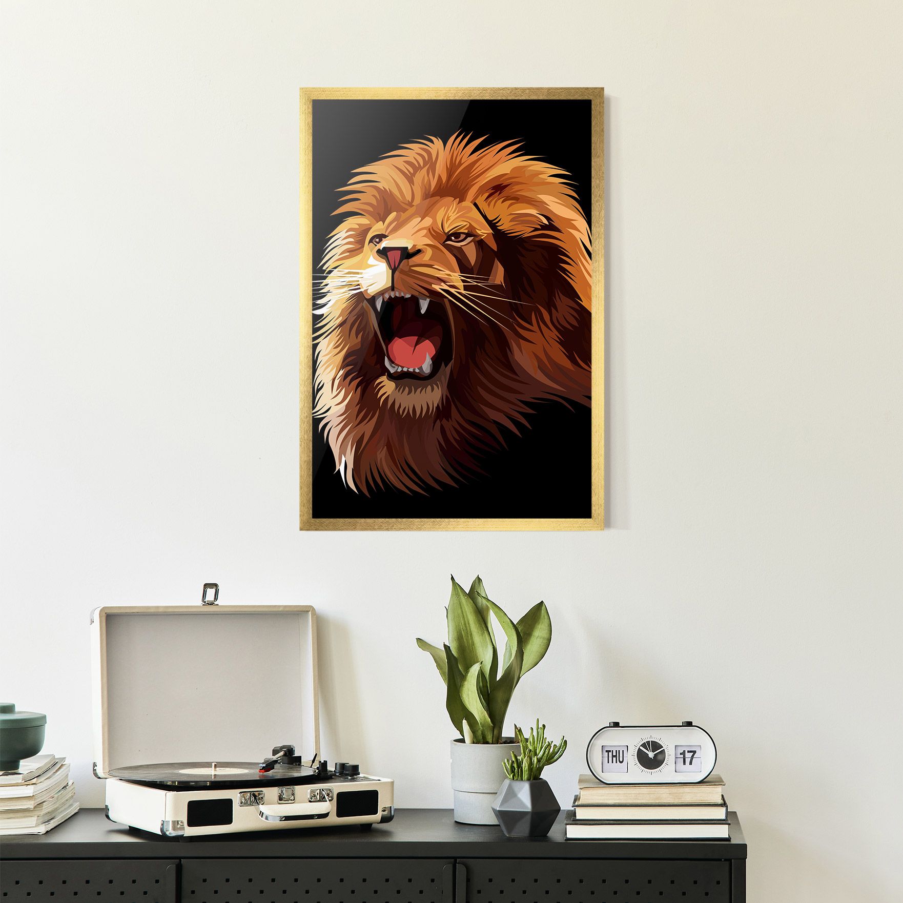 Angry Lion Head mockup 2