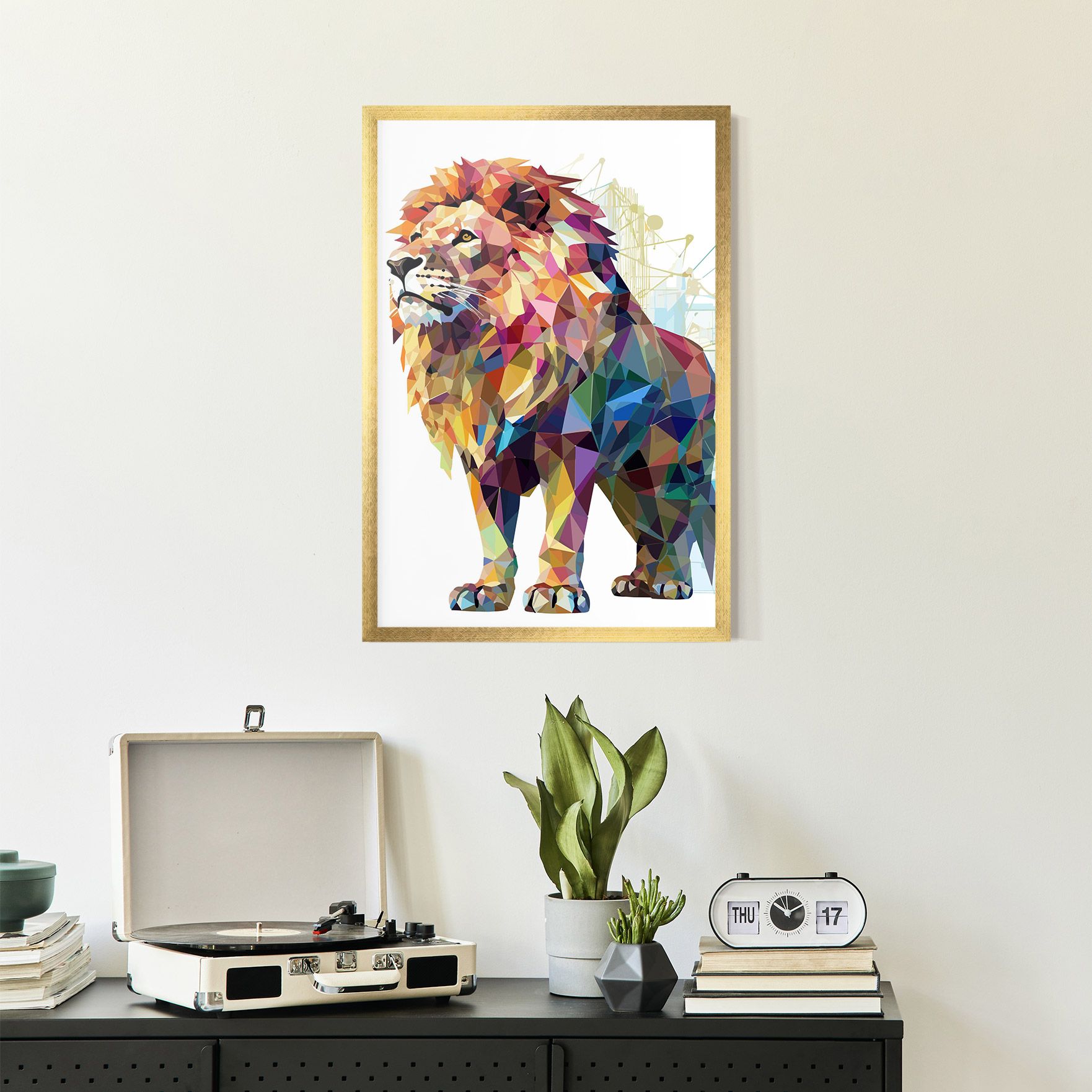 Artistic Lion mockup 2