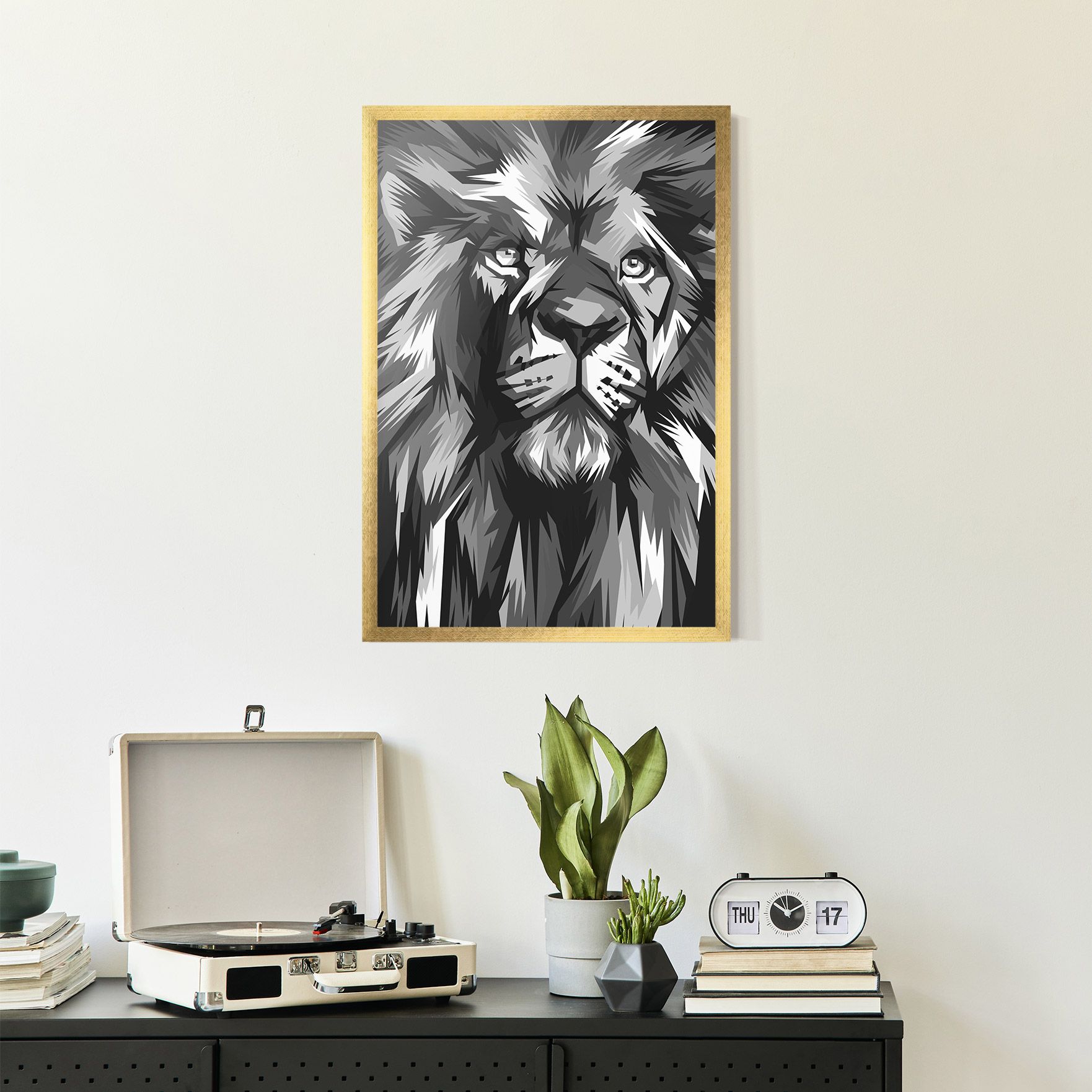 Grey Head Lion mockup 2