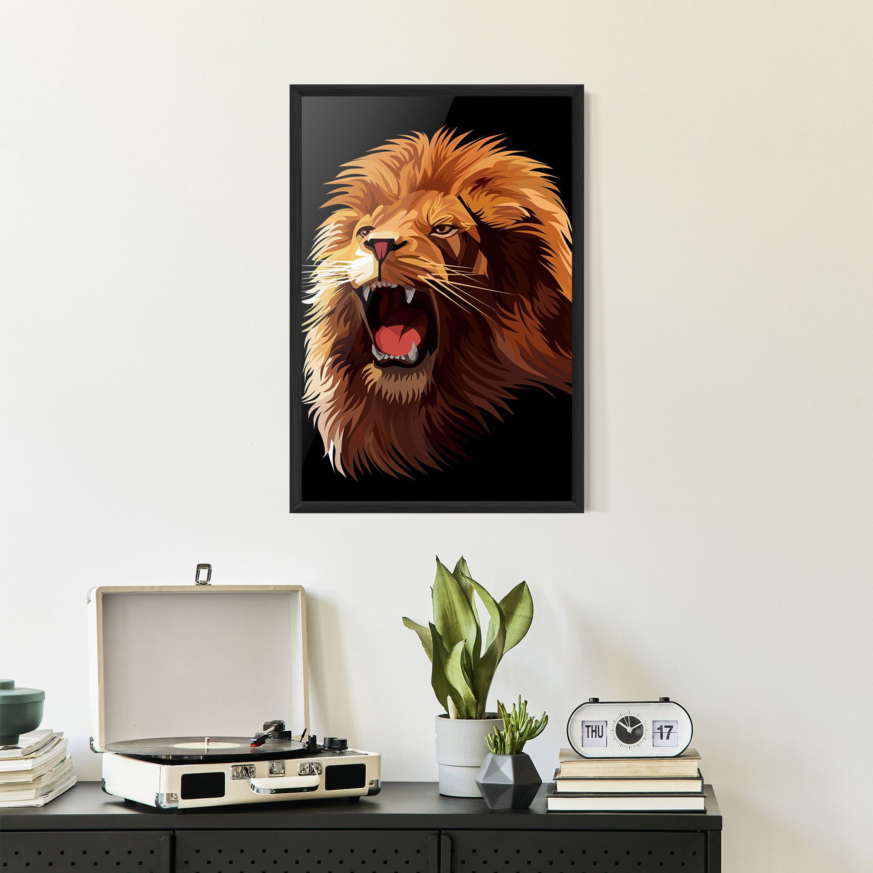 Angry Lion Head mockup 2