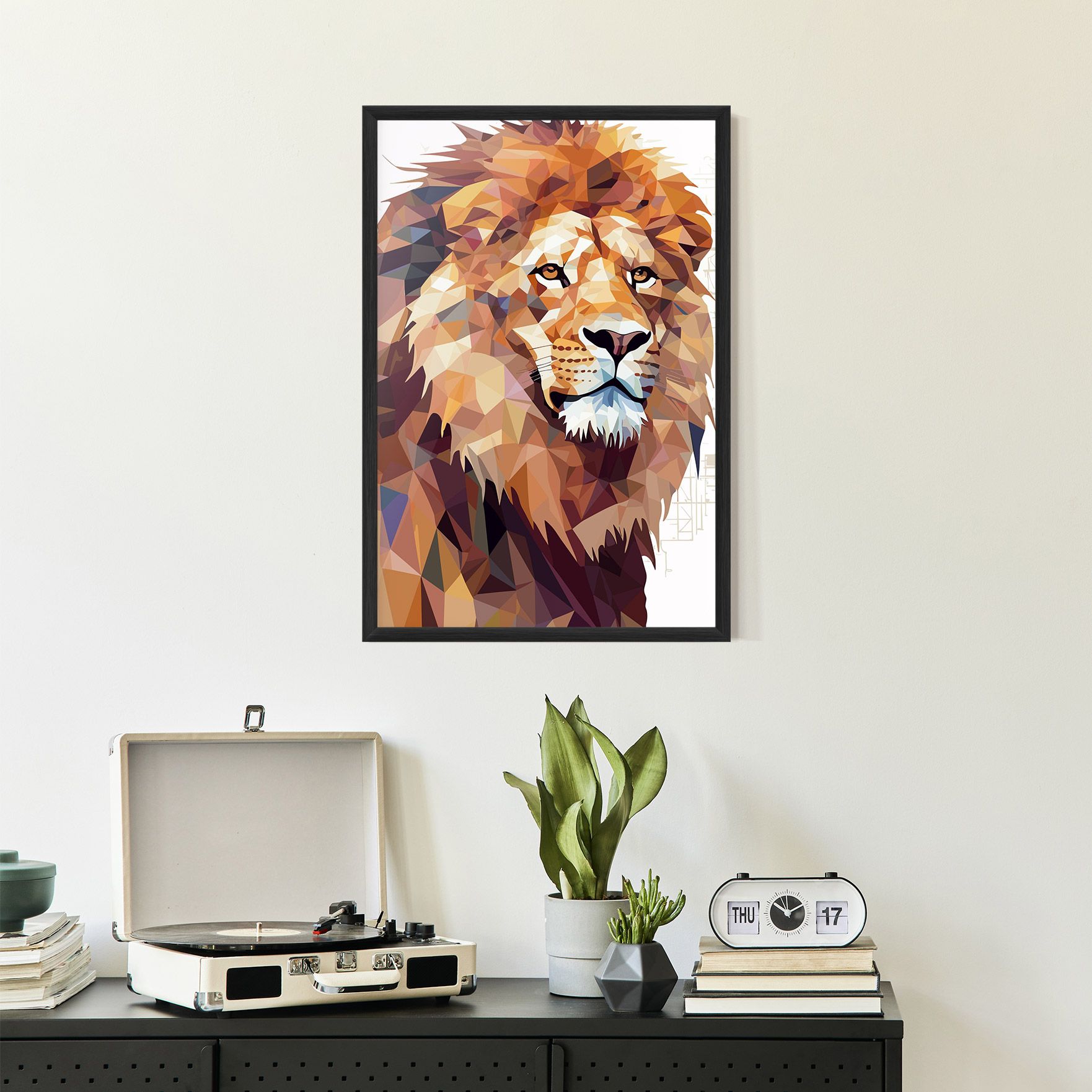Artistic Lion Head mockup 2
