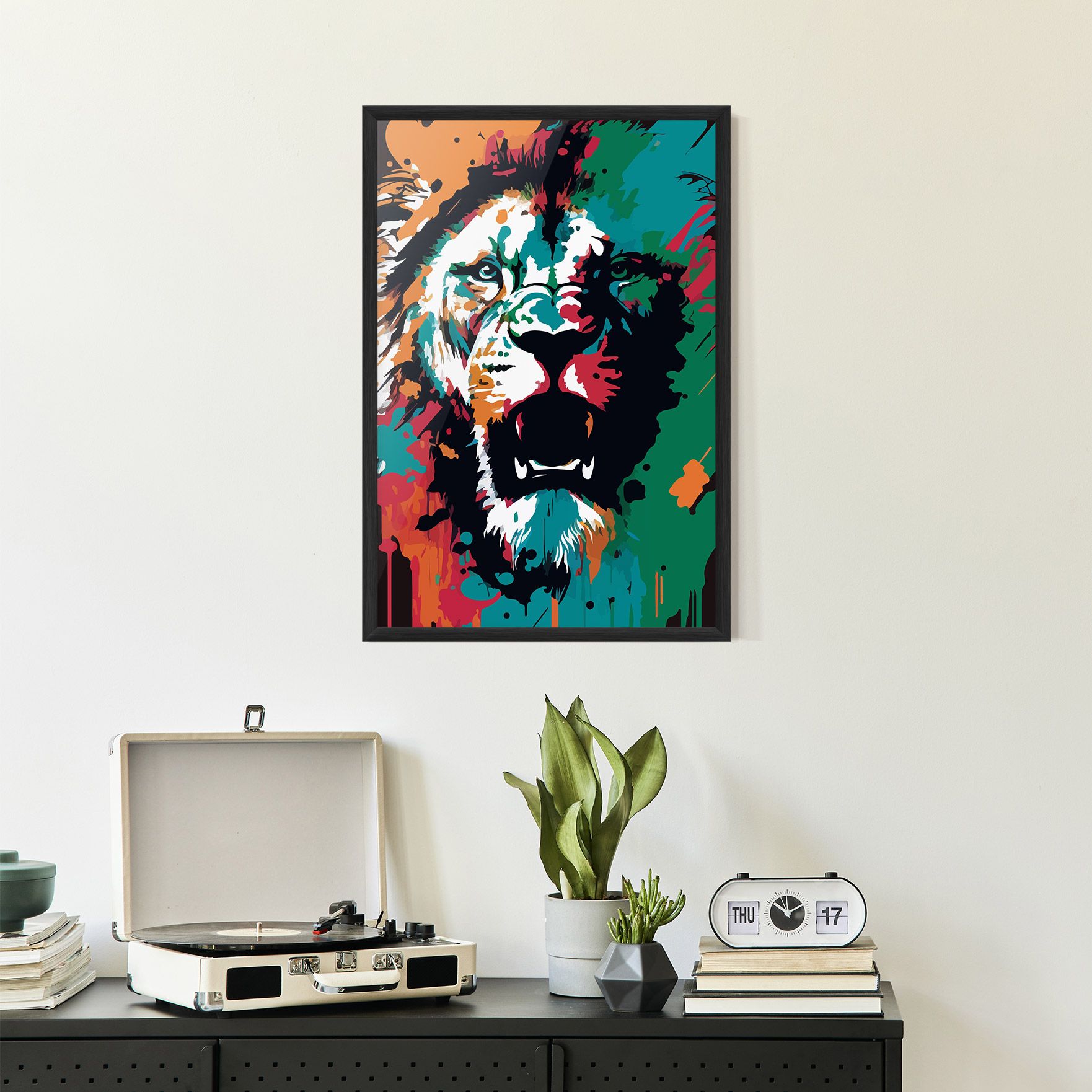 Blue Green Lion mockup 2