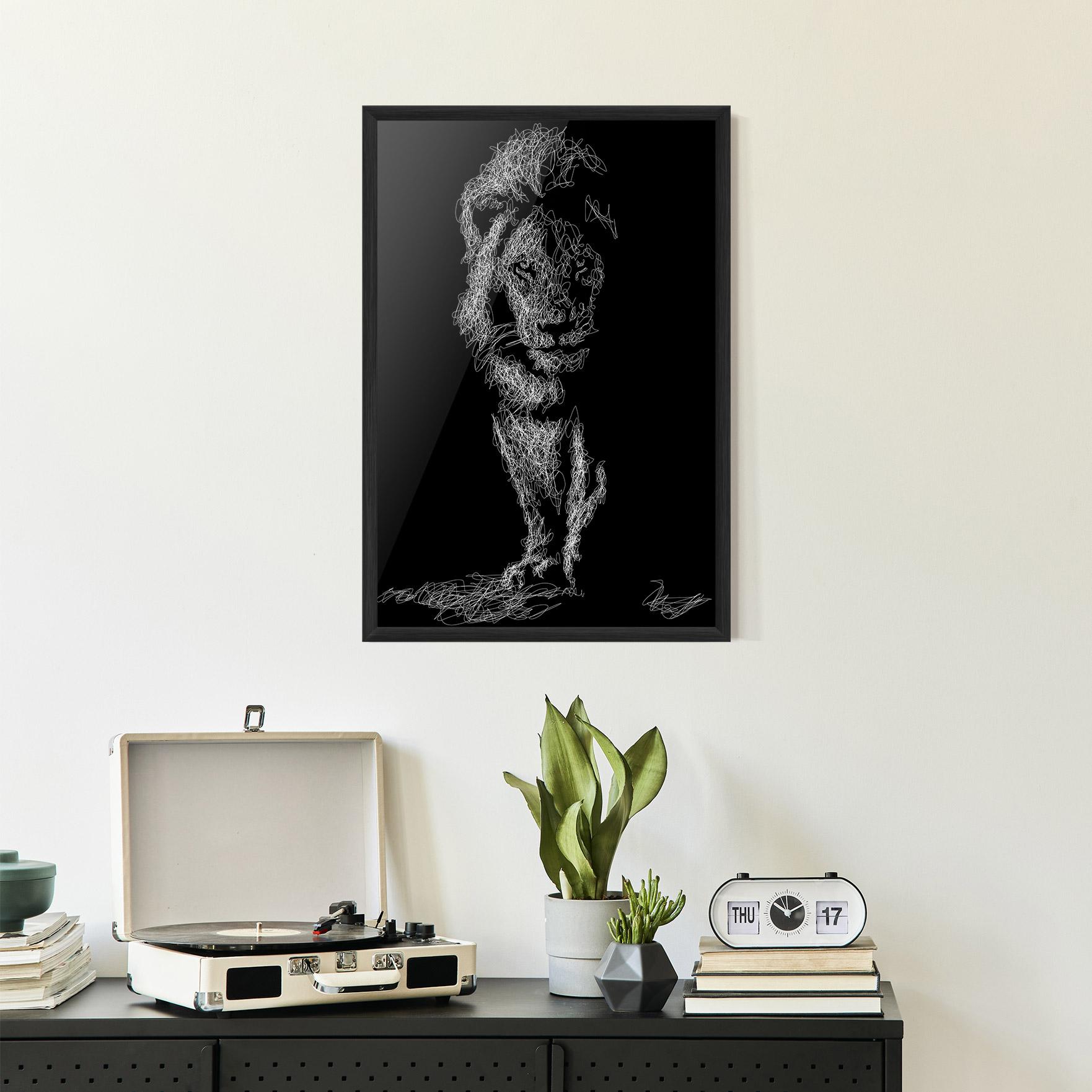 Gerahmte Poster Lion Signature mockup 2