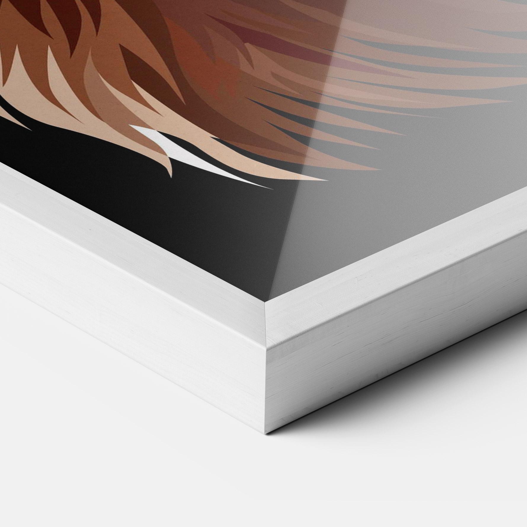 Gerahmte Poster Angry Lion Head mockup 3