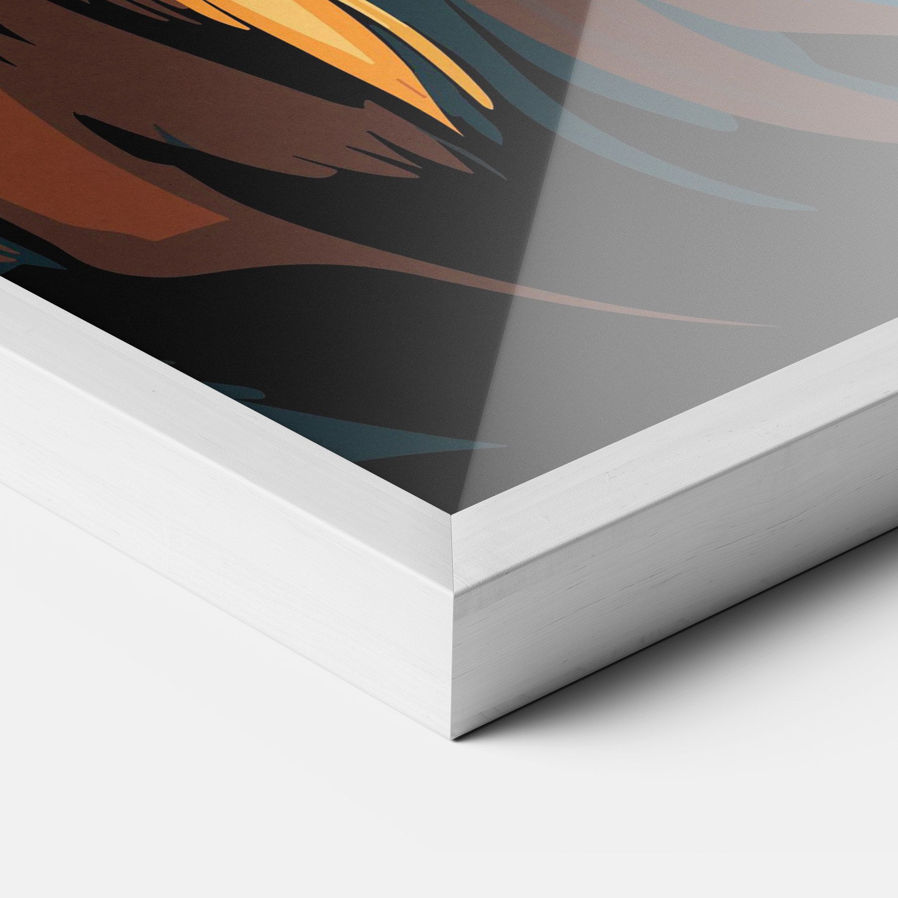 Blue Yellow Lion mockup 3