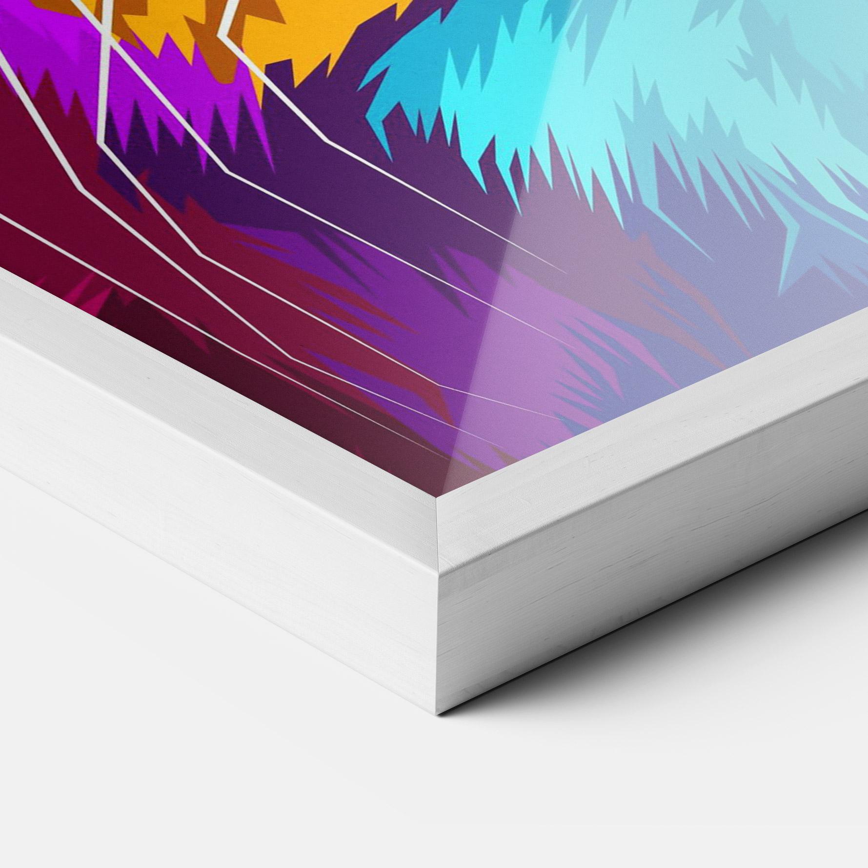 Gerahmte Poster Color Lion Close Up mockup 3