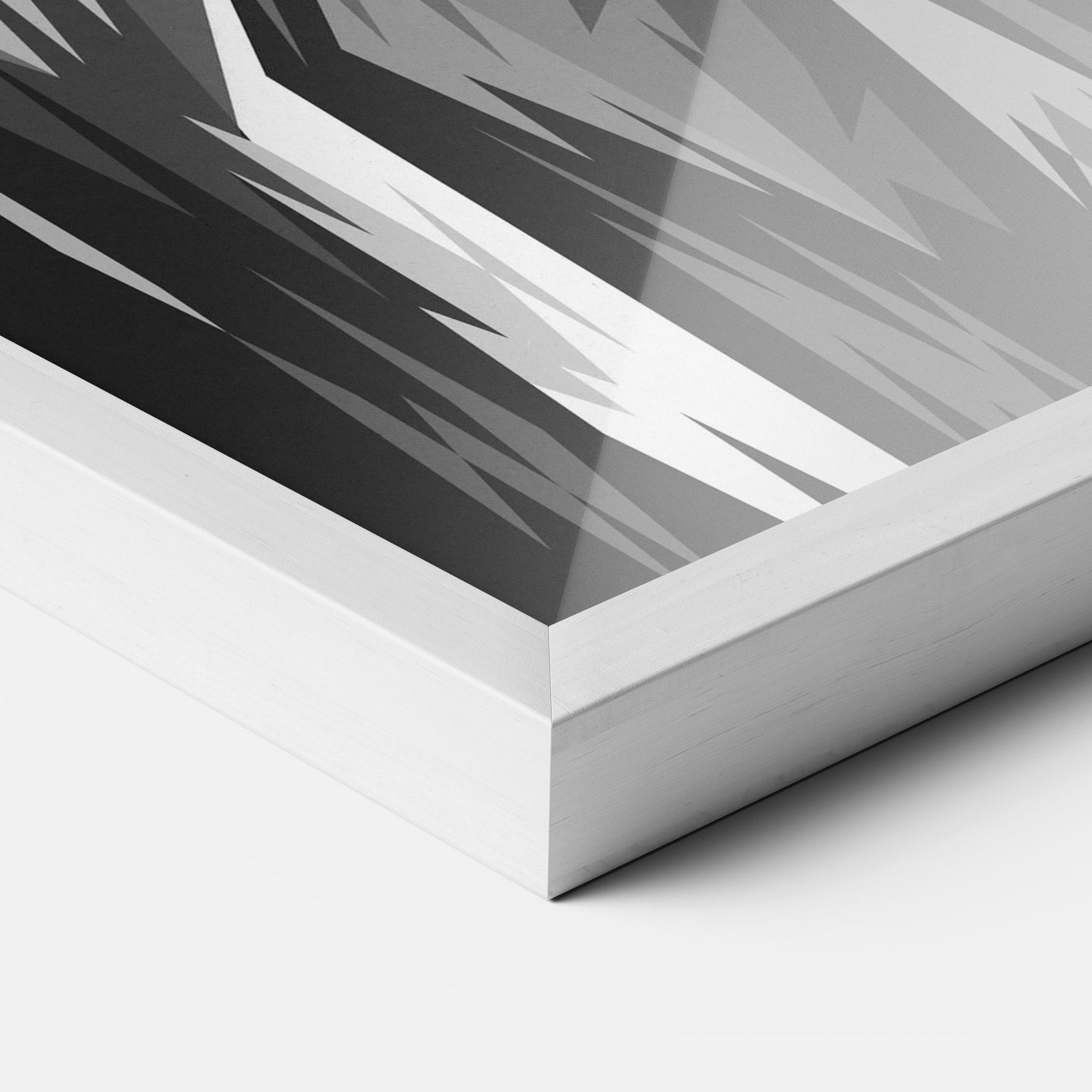 Gerahmte Poster Grey Head Lion mockup 3