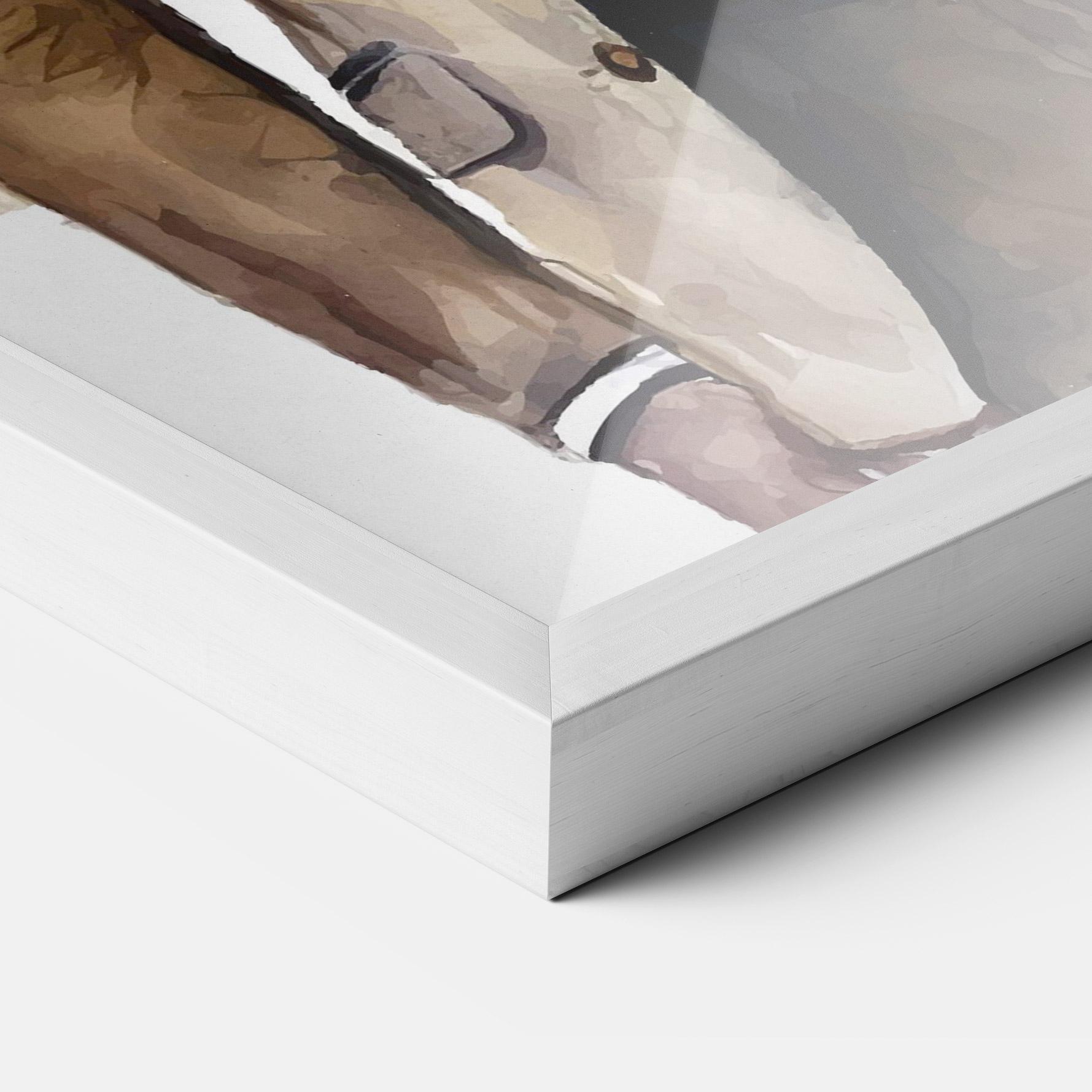 Gerahmte Poster Lion In Suit mockup 3