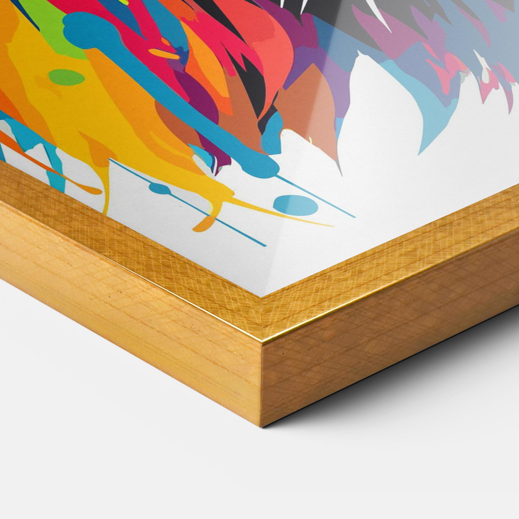 Gerahmte Poster Angry Lion Mix mockup 3