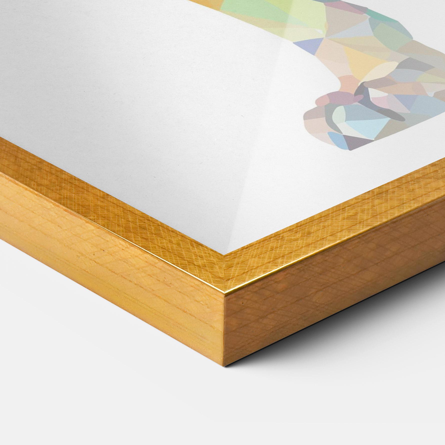 Gerahmte Poster Artistic Lion mockup 3