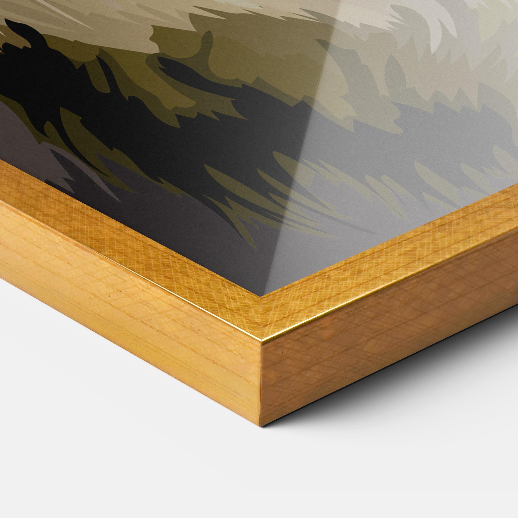 Gerahmte Poster Beautiful Lion Art mockup 3