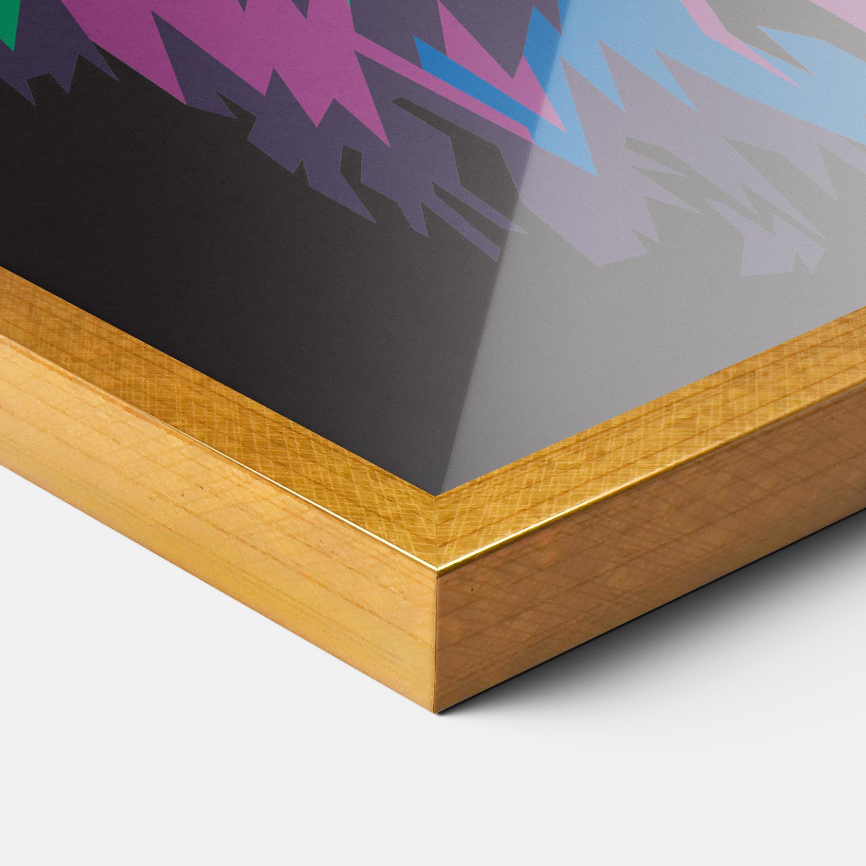 Gerahmte Poster Colorful Lion Head mockup 3