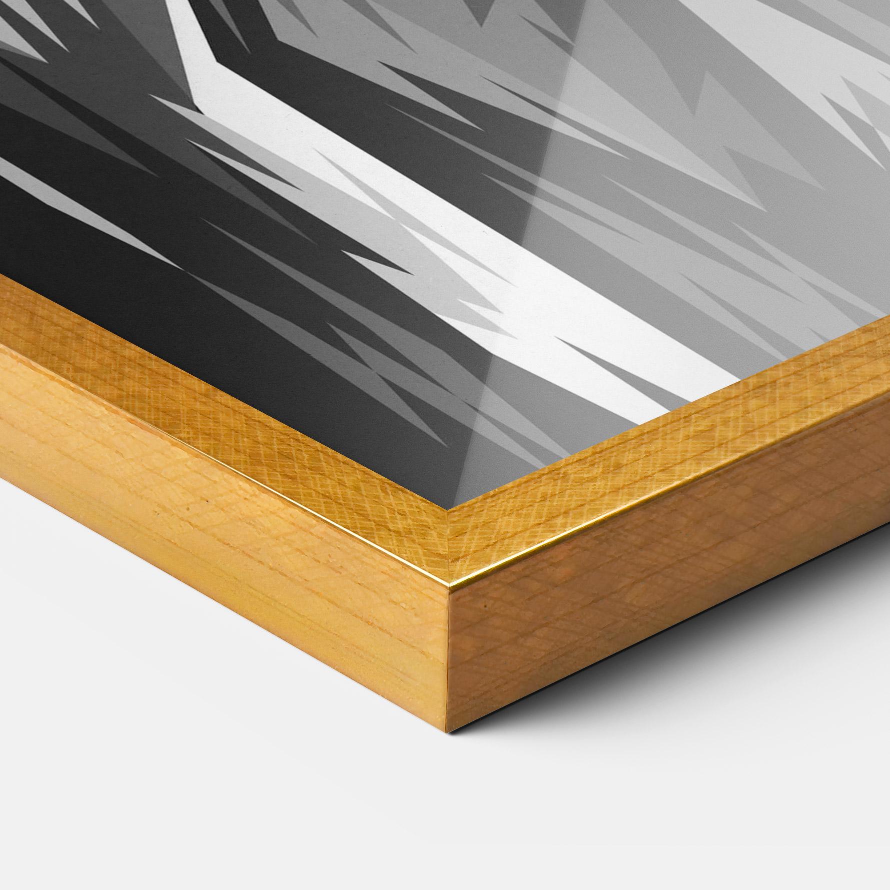 Gerahmte Poster Grey Head Lion mockup 3