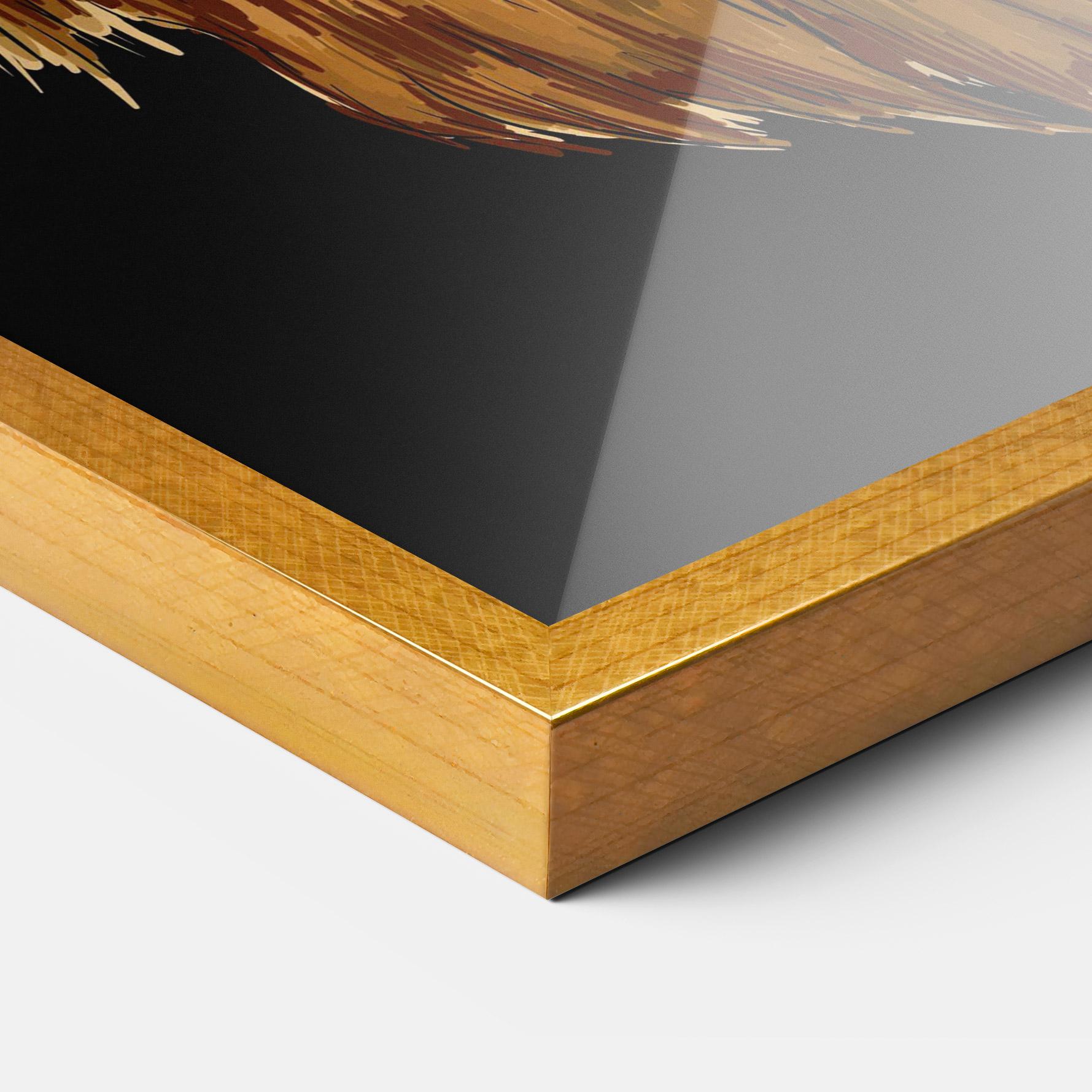 Gerahmte Poster Lion Head mockup 3