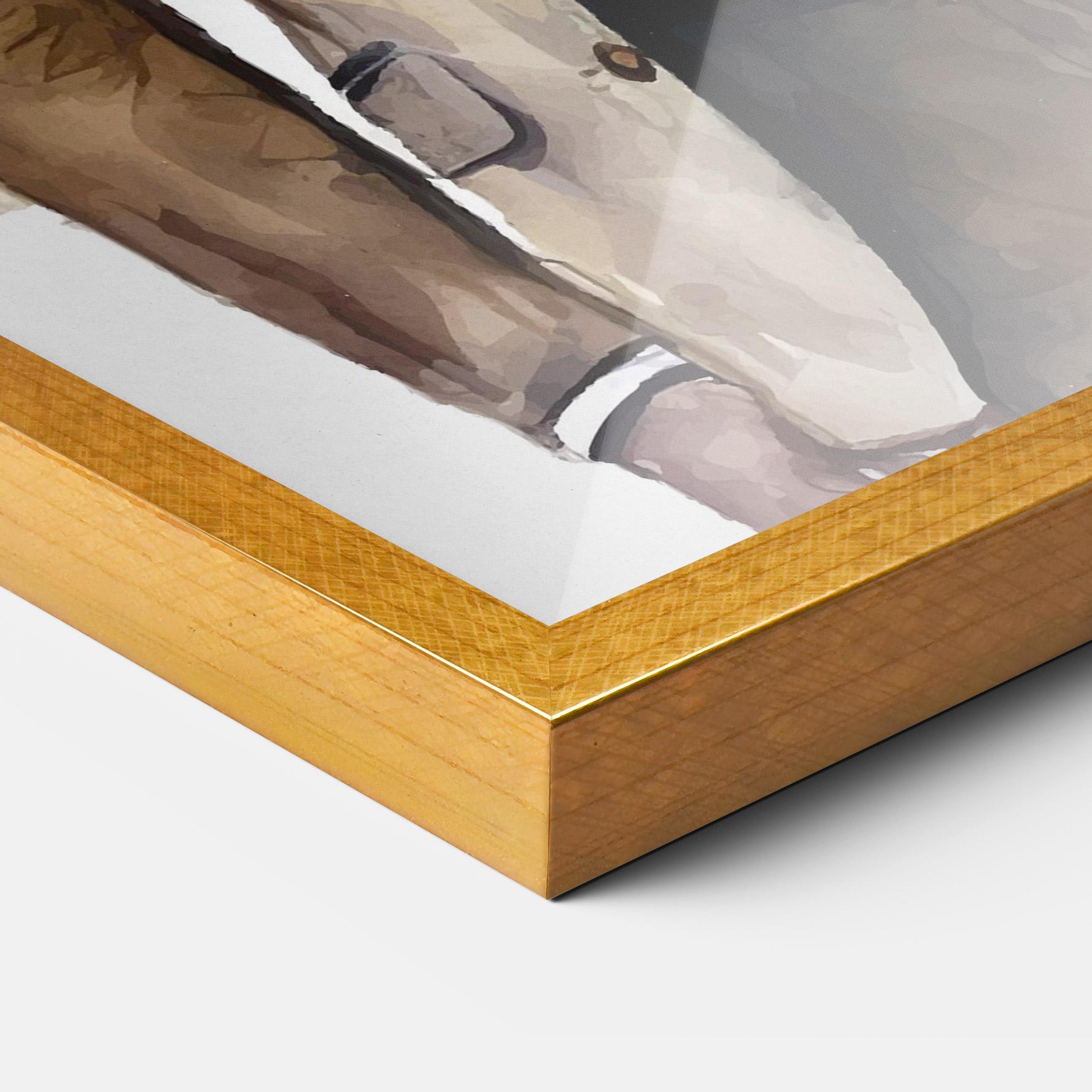 Gerahmte Poster Lion In Suit mockup 3