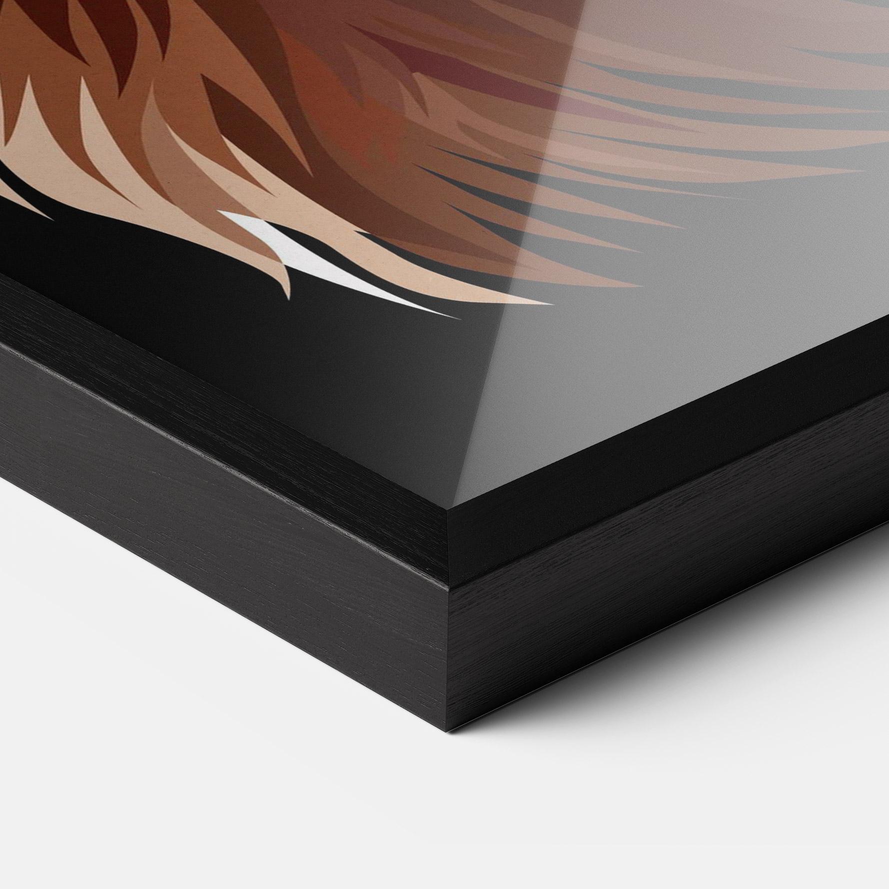 Gerahmte Poster Angry Lion Head mockup 3