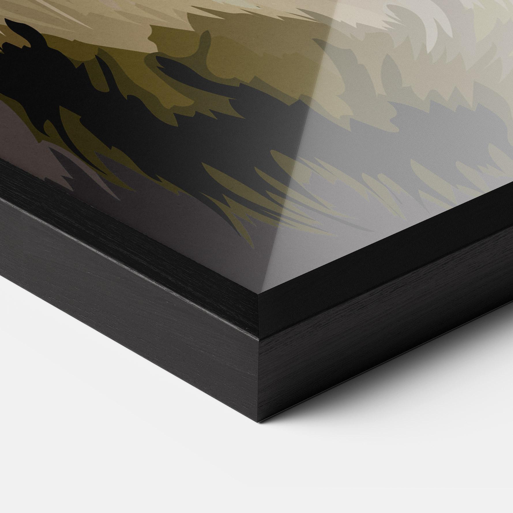 Gerahmte Poster Beautiful Lion Art mockup 3