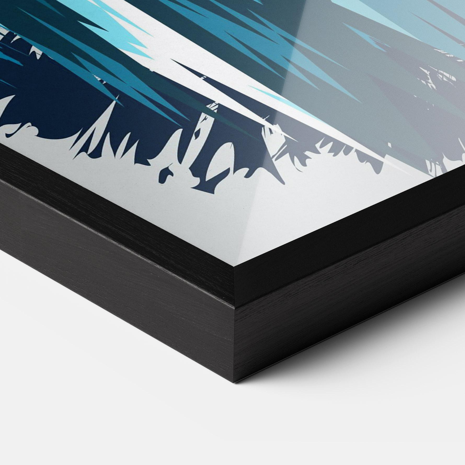 Gerahmte Poster Blue Lion Head mockup 3