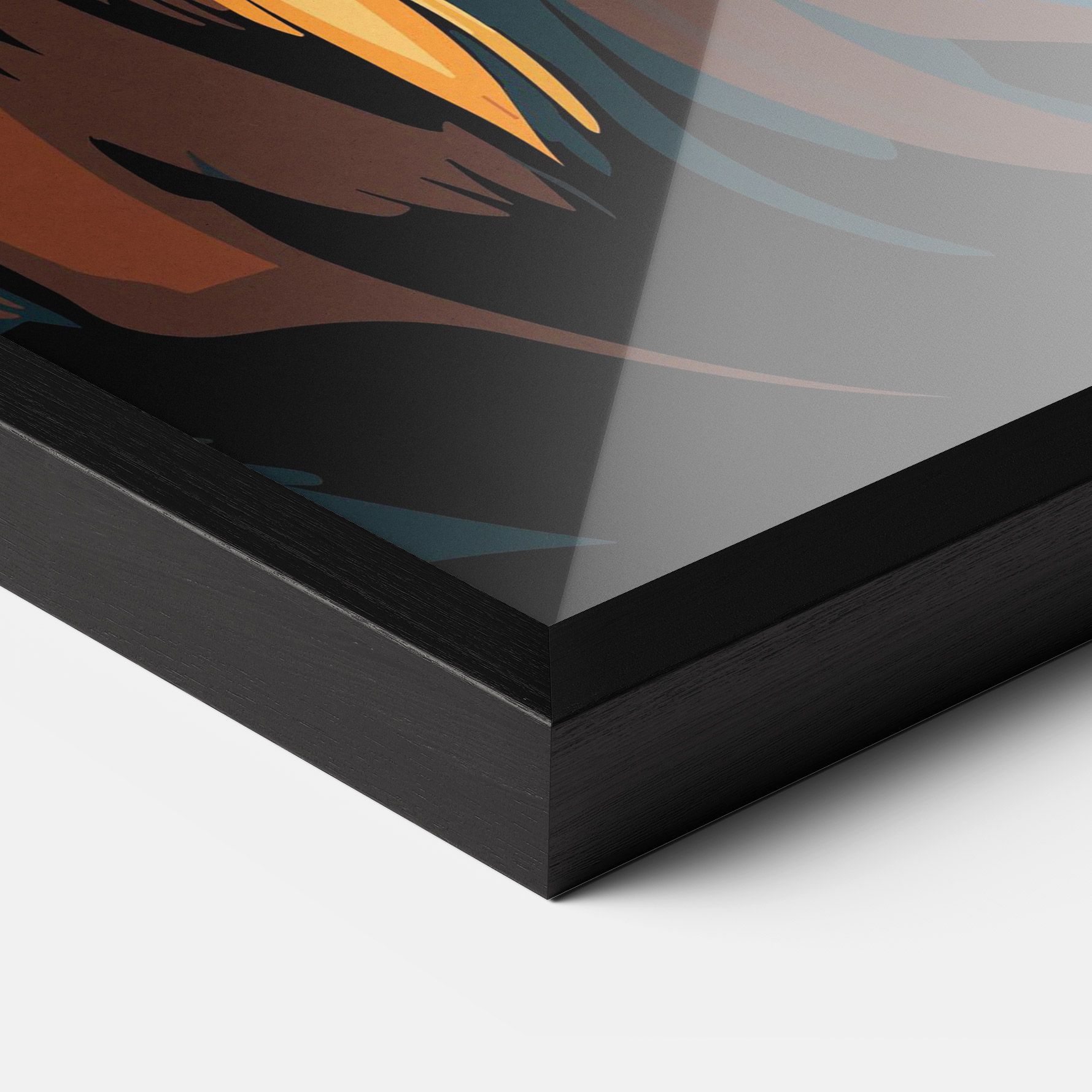 Blue Yellow Lion mockup 3