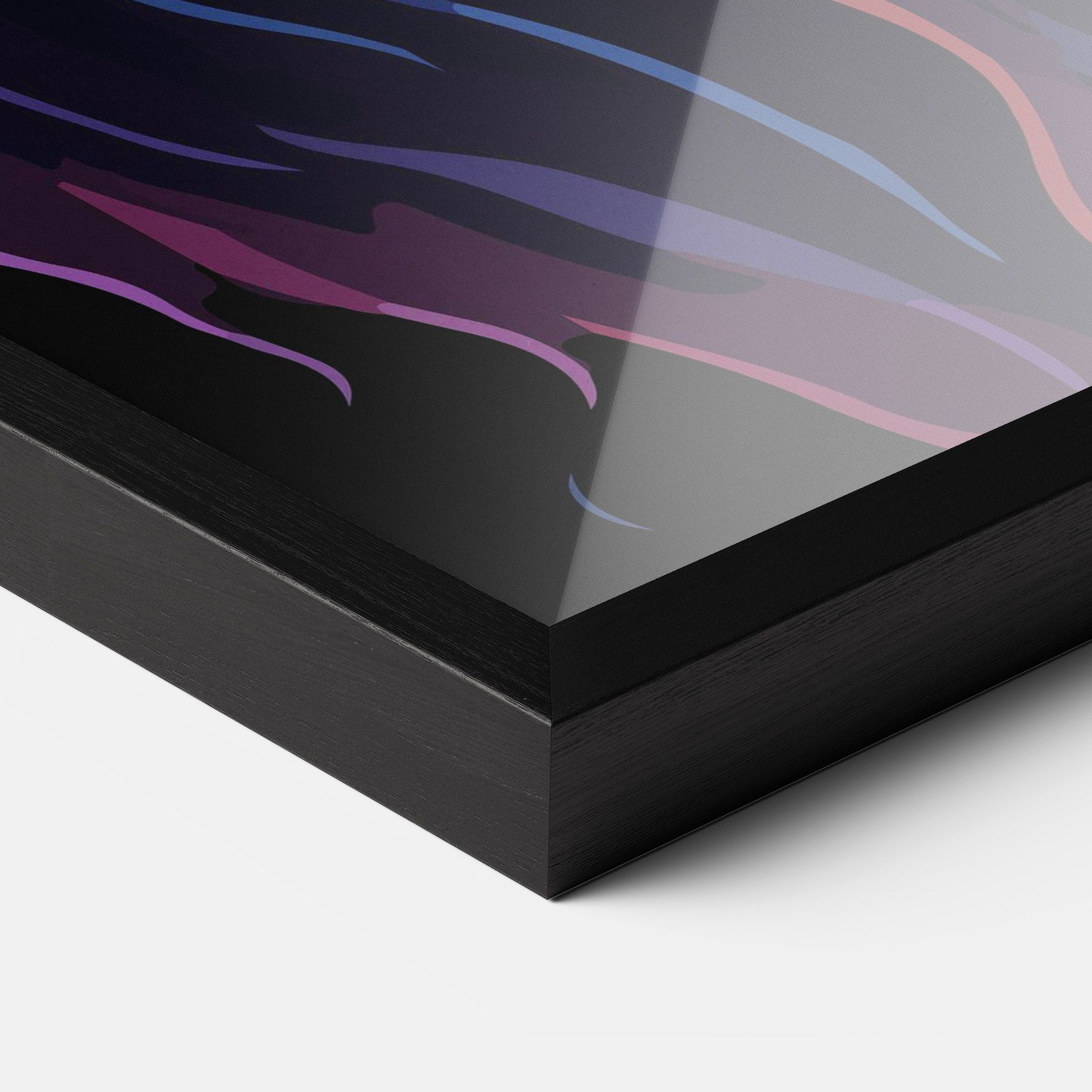 Colorful Lion On Black mockup 3