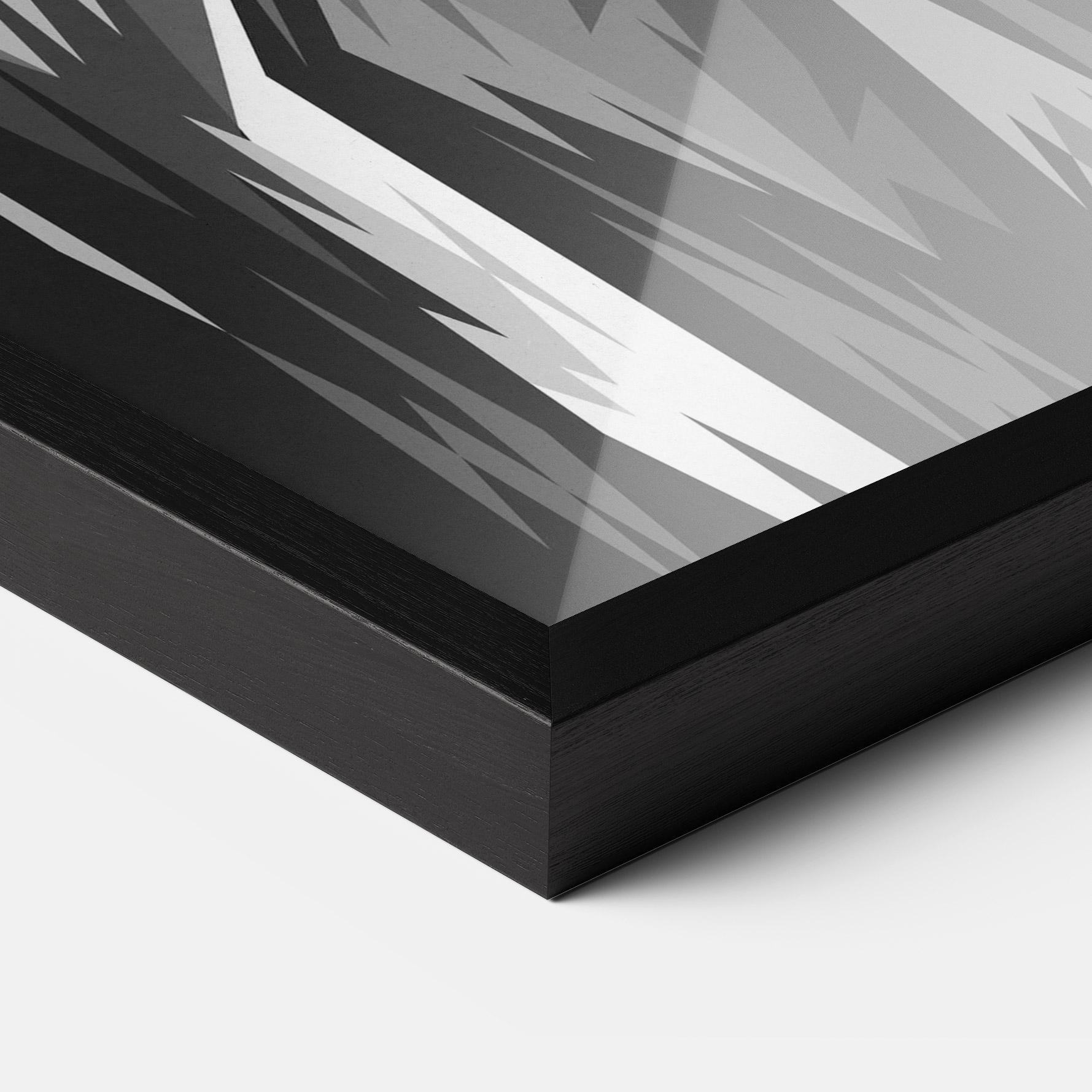 Gerahmte Poster Grey Head Lion mockup 3