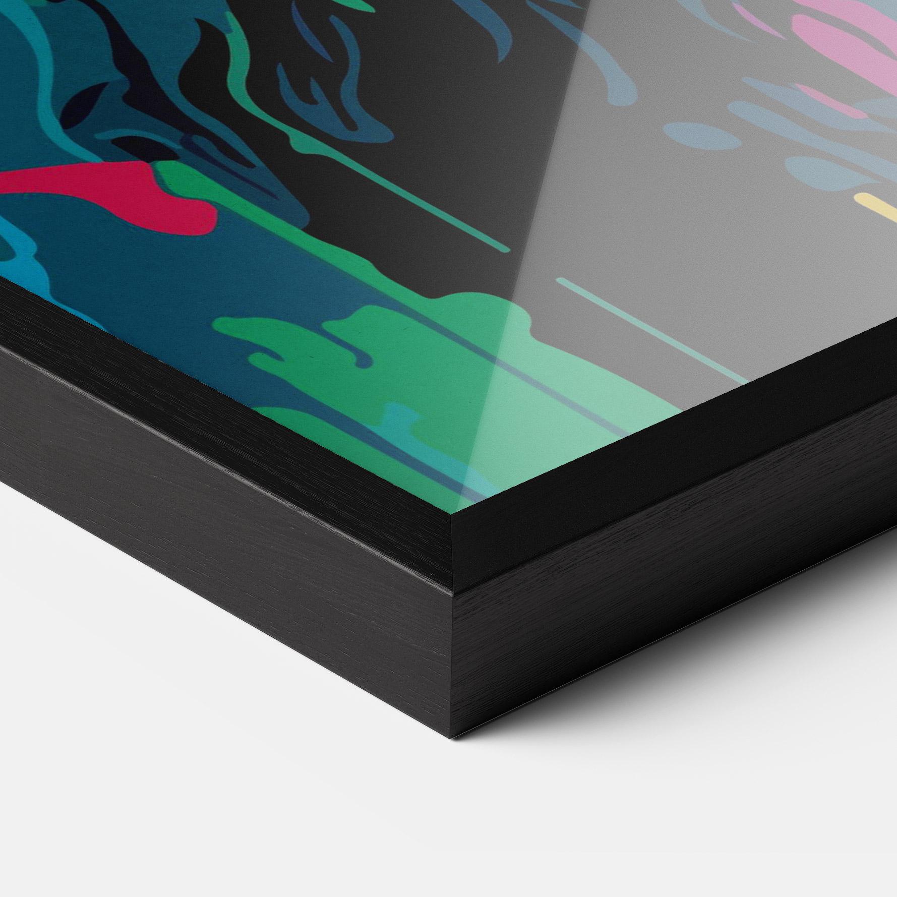 Gerahmte Poster Lion Splash mockup 3