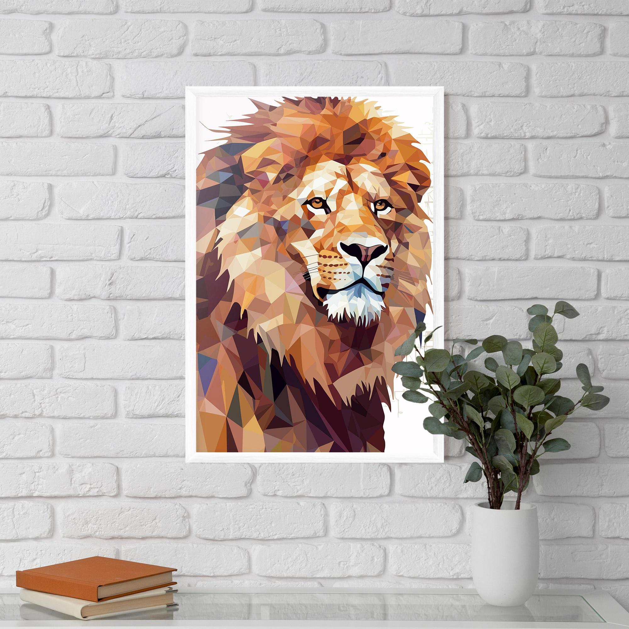 Gerahmte Poster Artistic Lion Head mockup 5