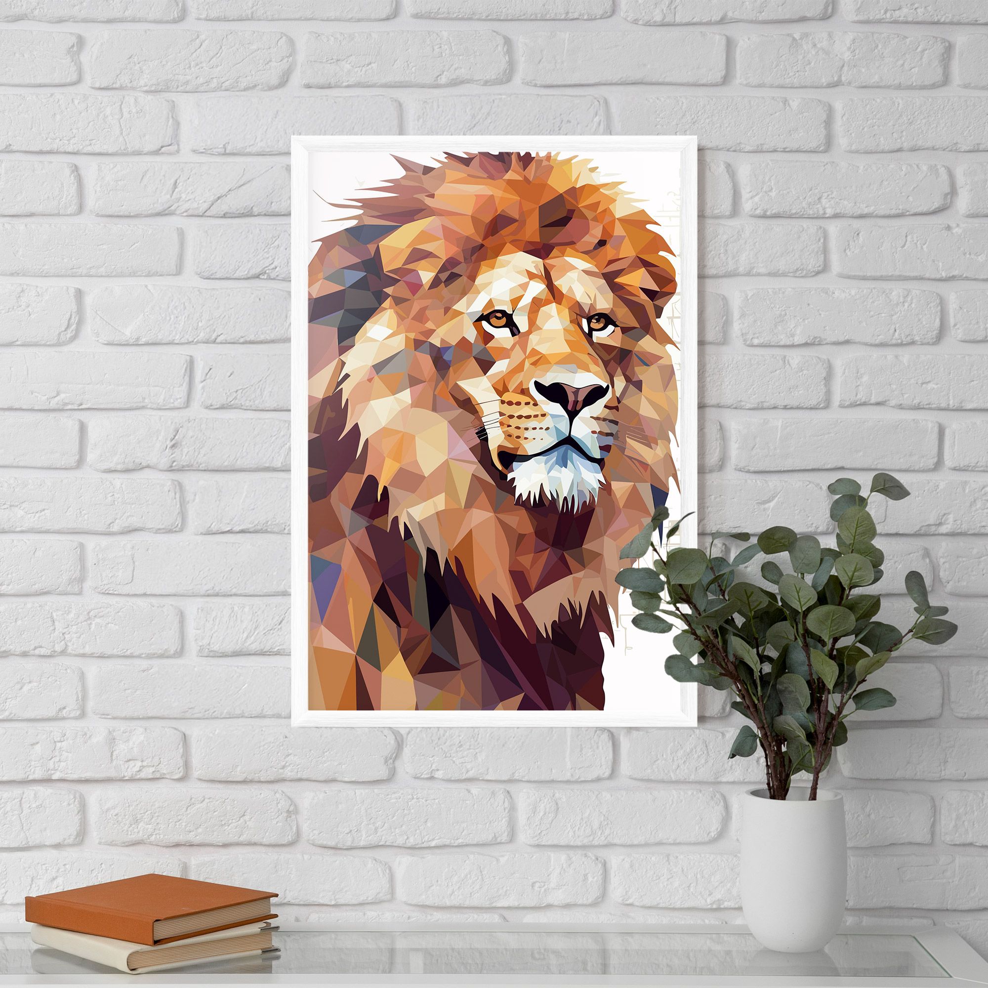 Artistic Lion Head mockup 5