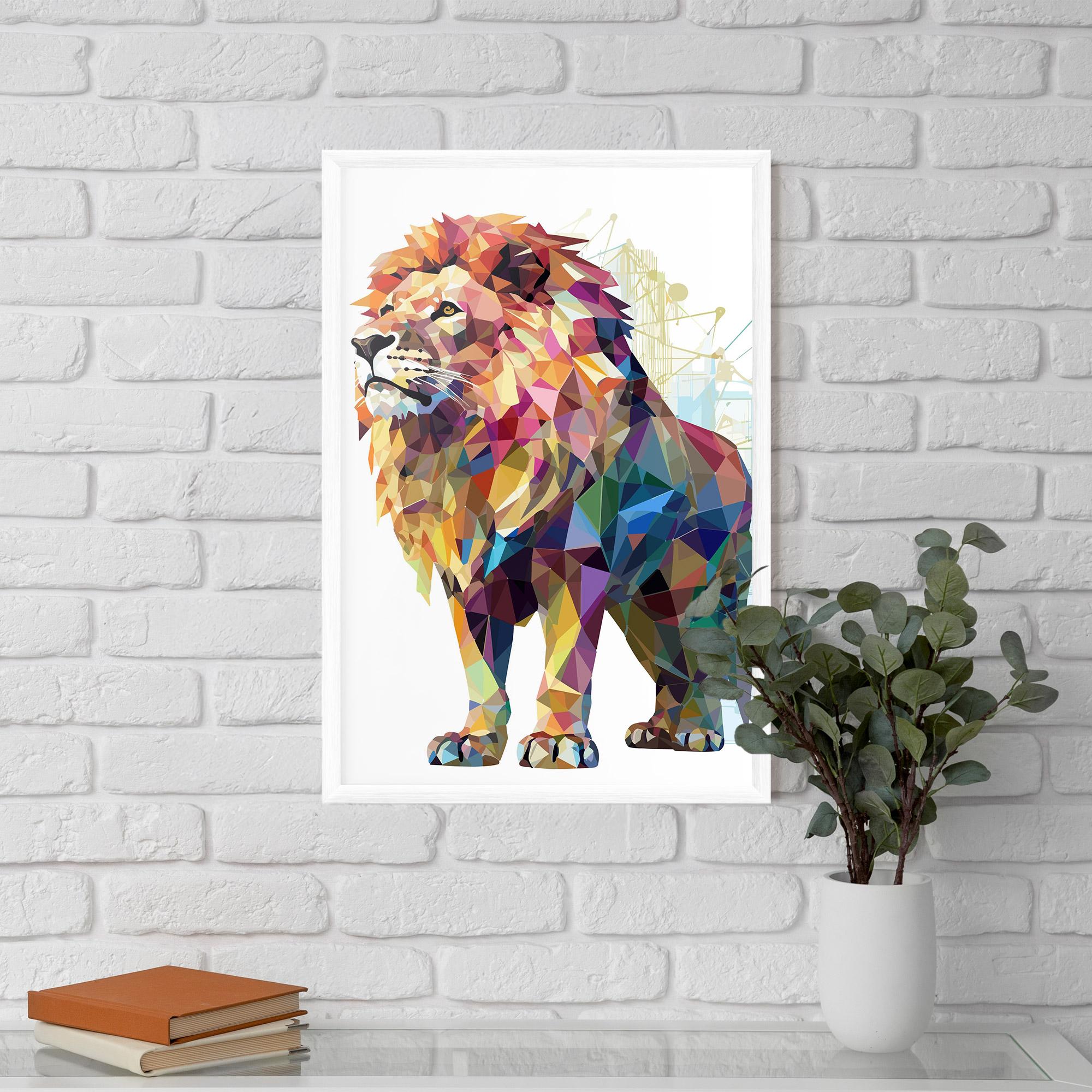 Gerahmte Poster Artistic Lion mockup 5