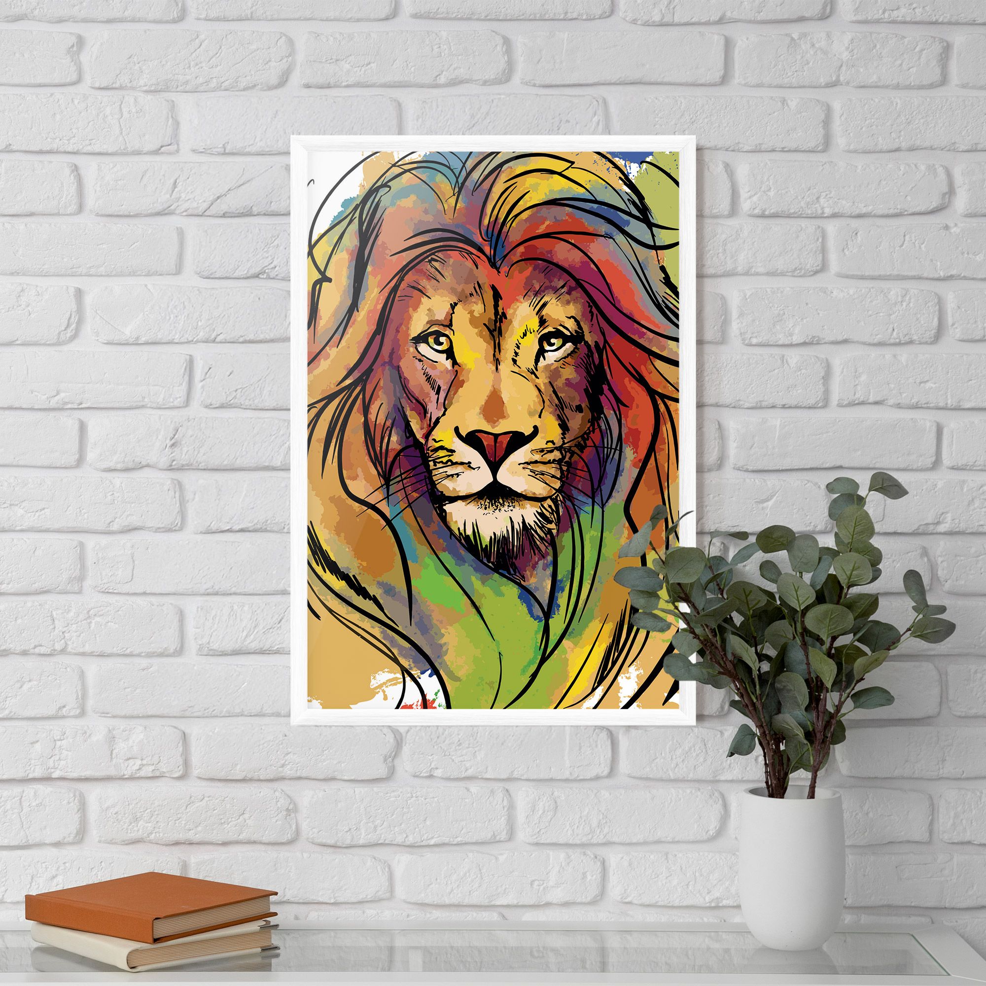 Drawn Lion mockup 5