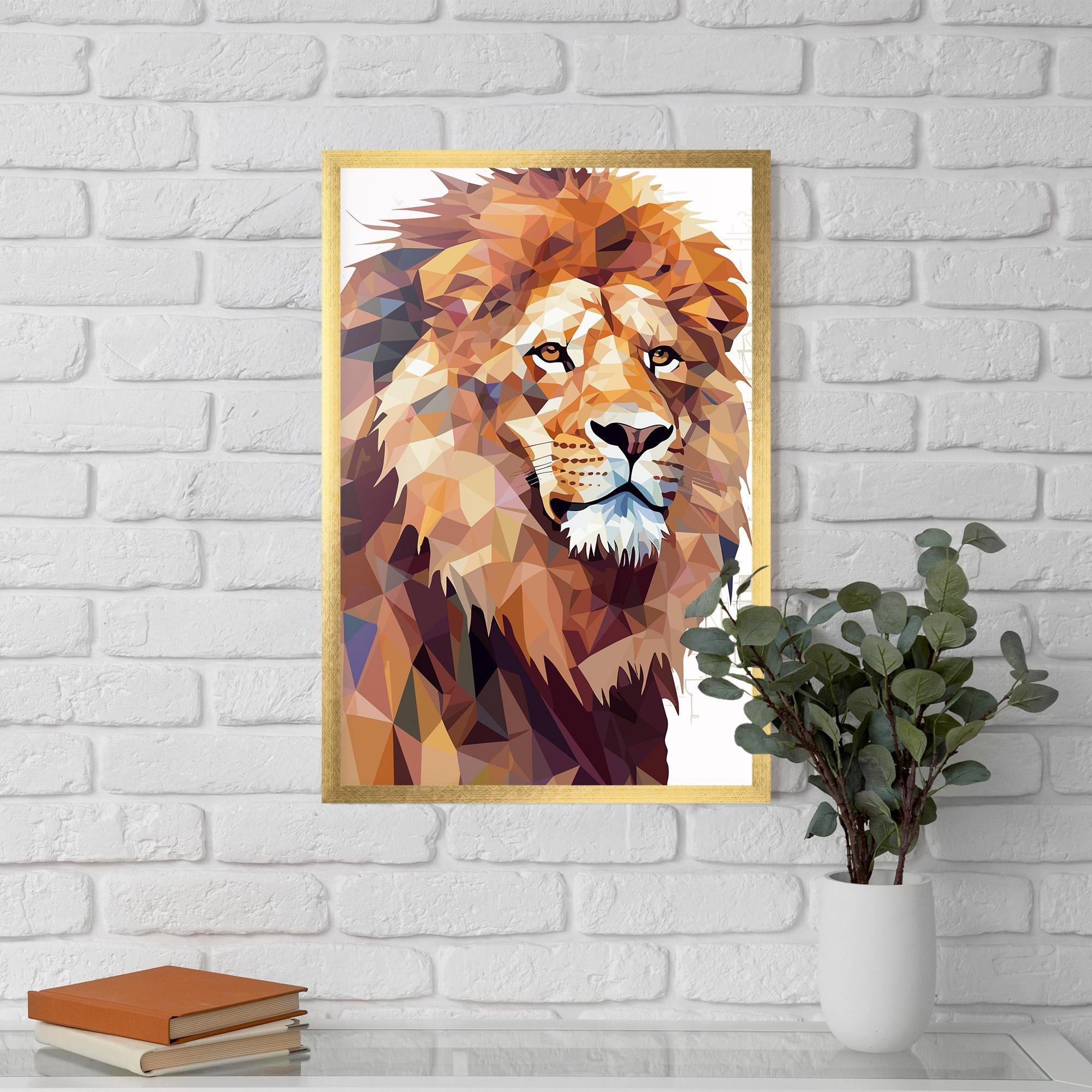 Gerahmte Poster Artistic Lion Head mockup 5