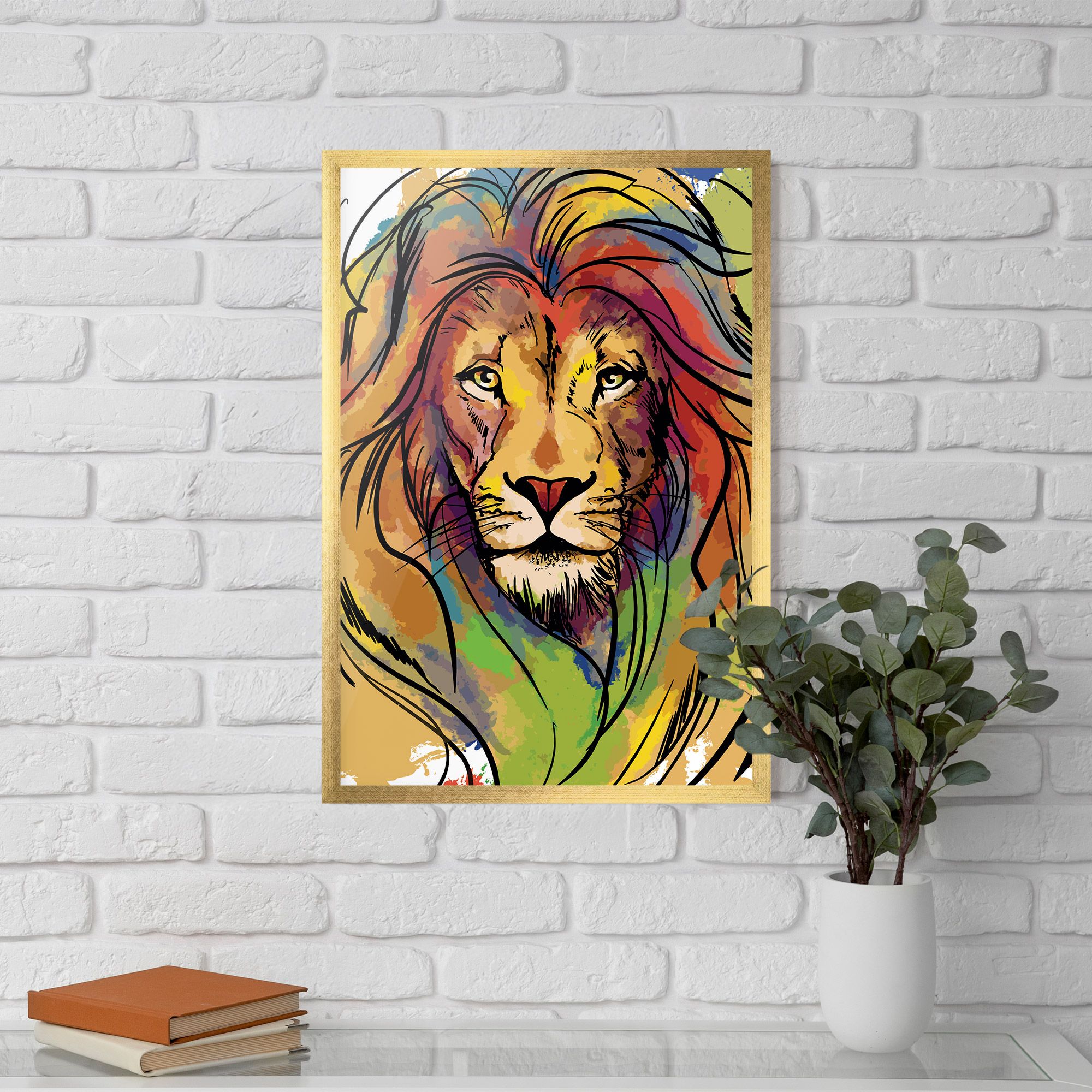 Drawn Lion mockup 5