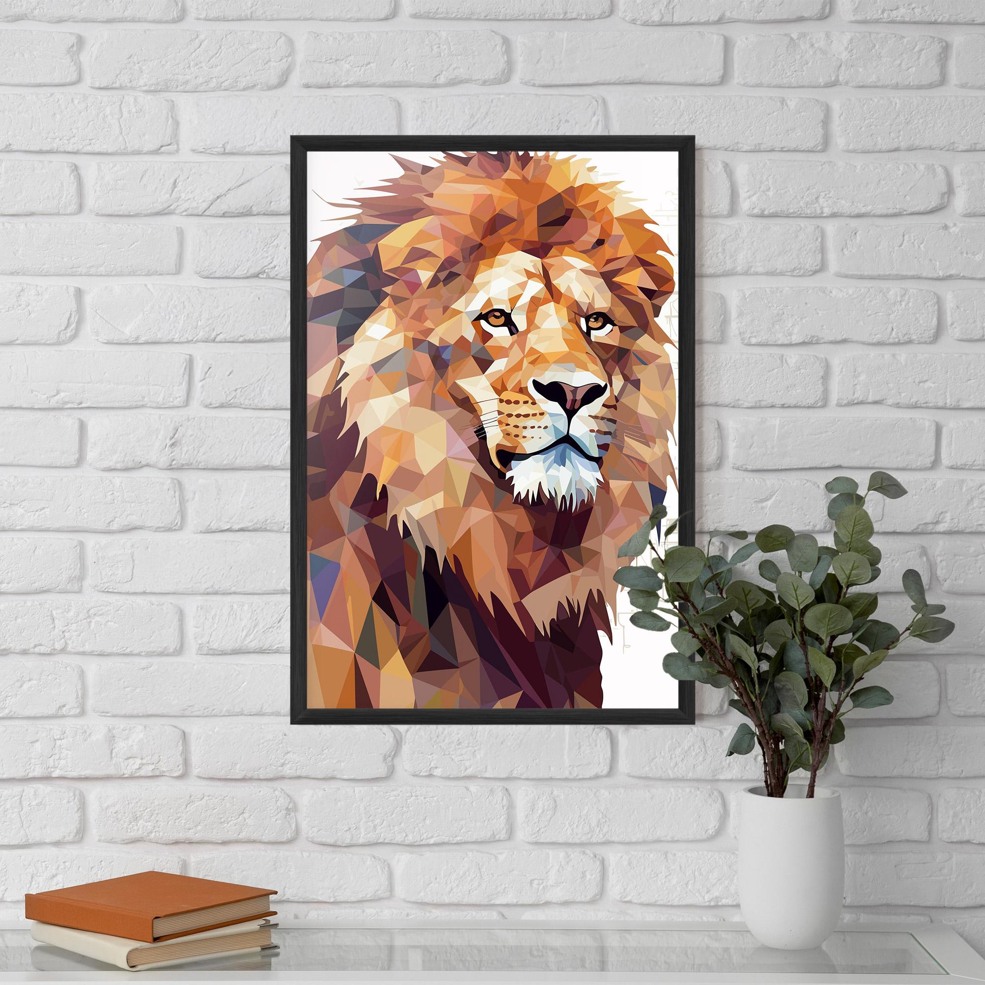 Gerahmte Poster Artistic Lion Head mockup 5