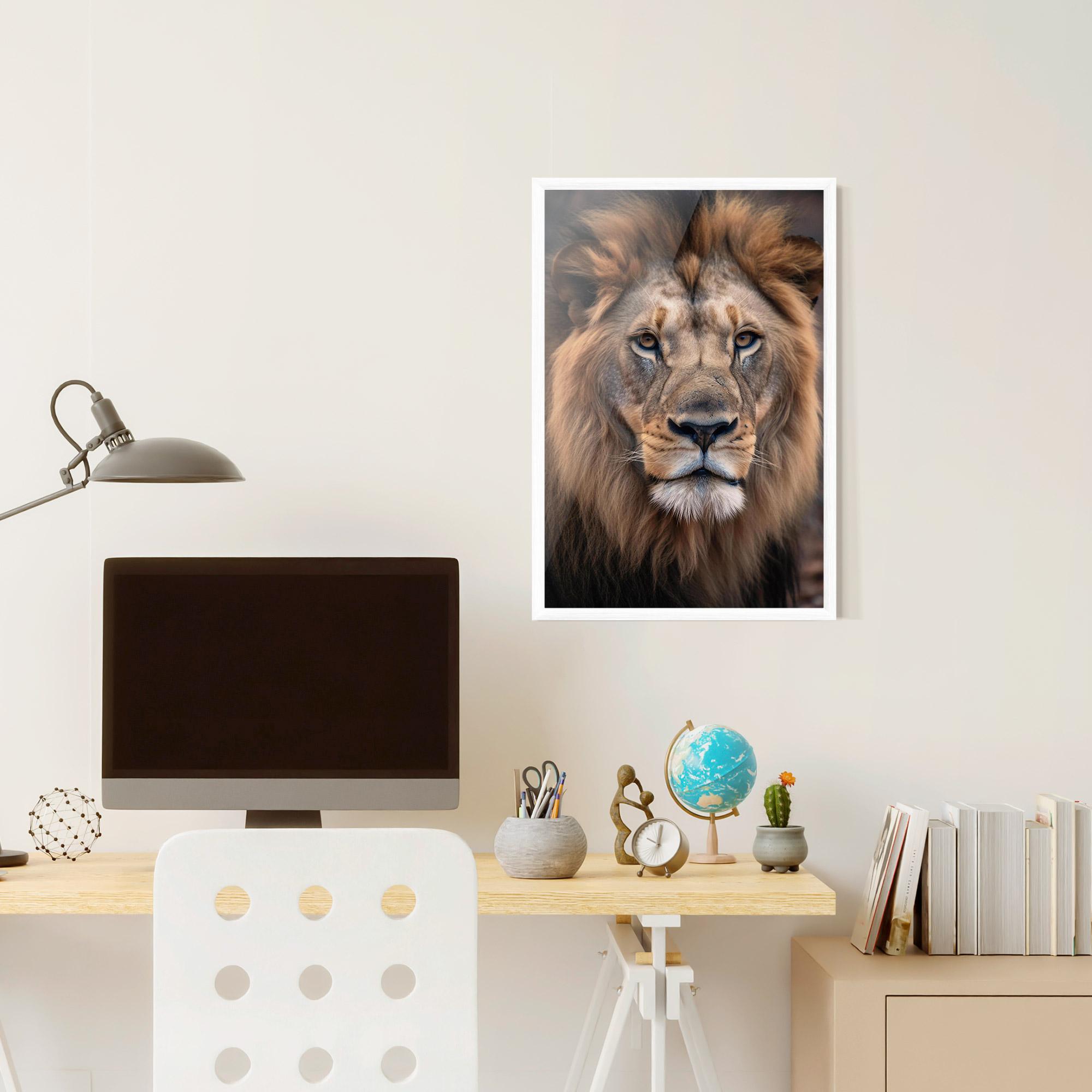 Gerahmte Poster Wild Lion View mockup 6