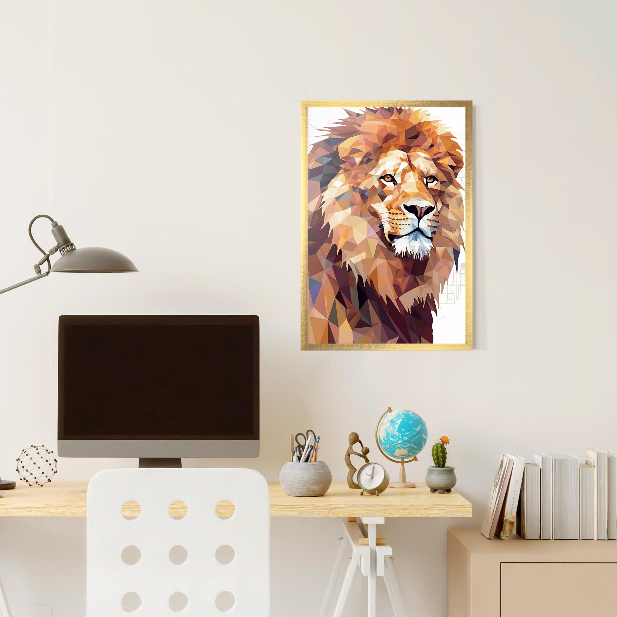 Gerahmte Poster Artistic Lion Head mockup 6