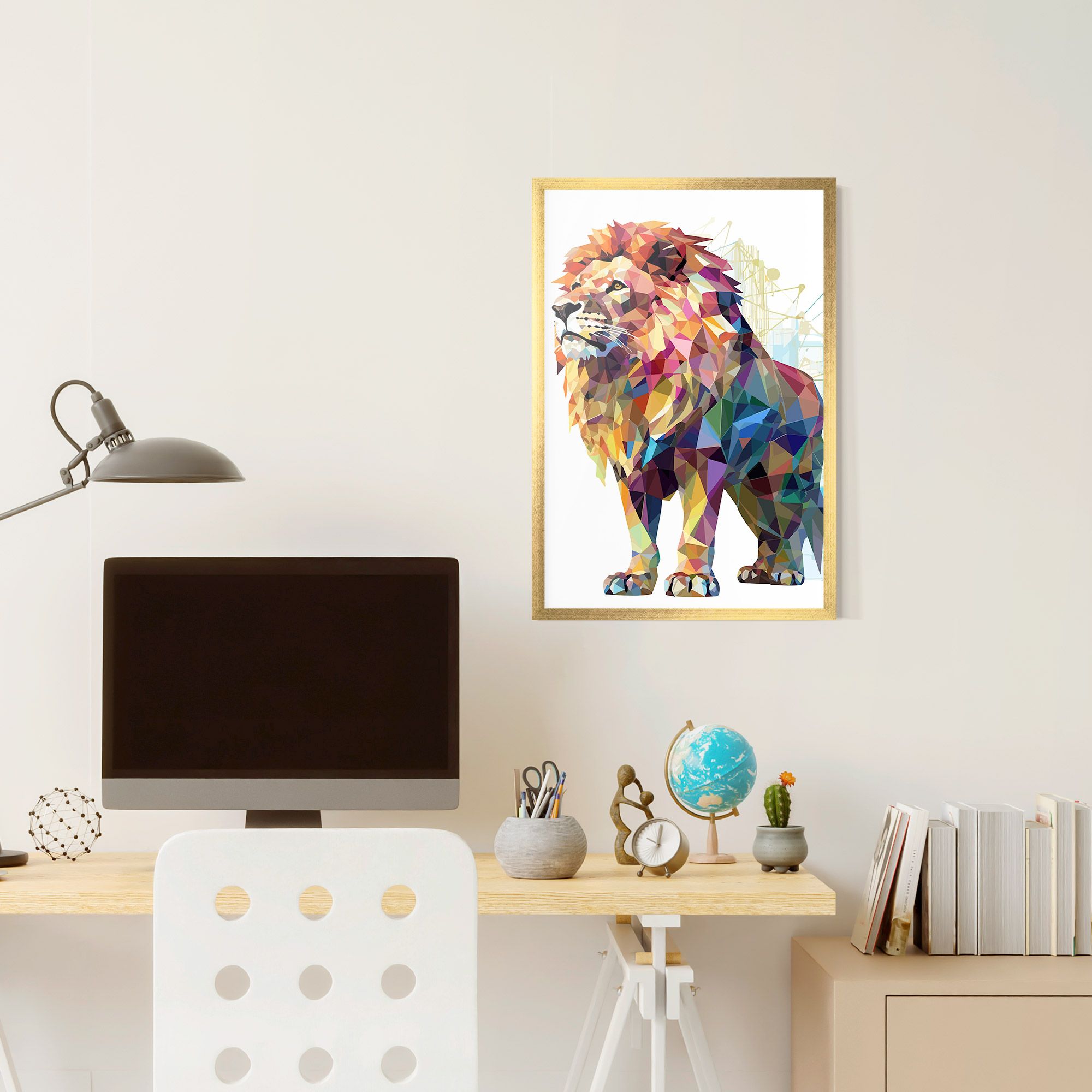 Artistic Lion mockup 6