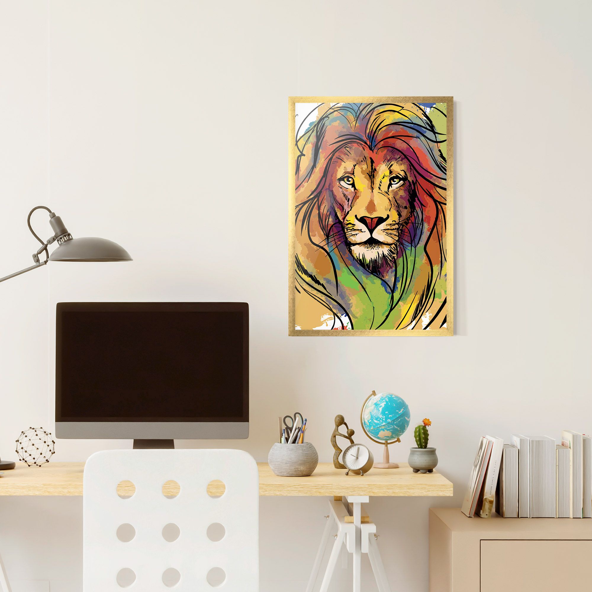 Drawn Lion mockup 6