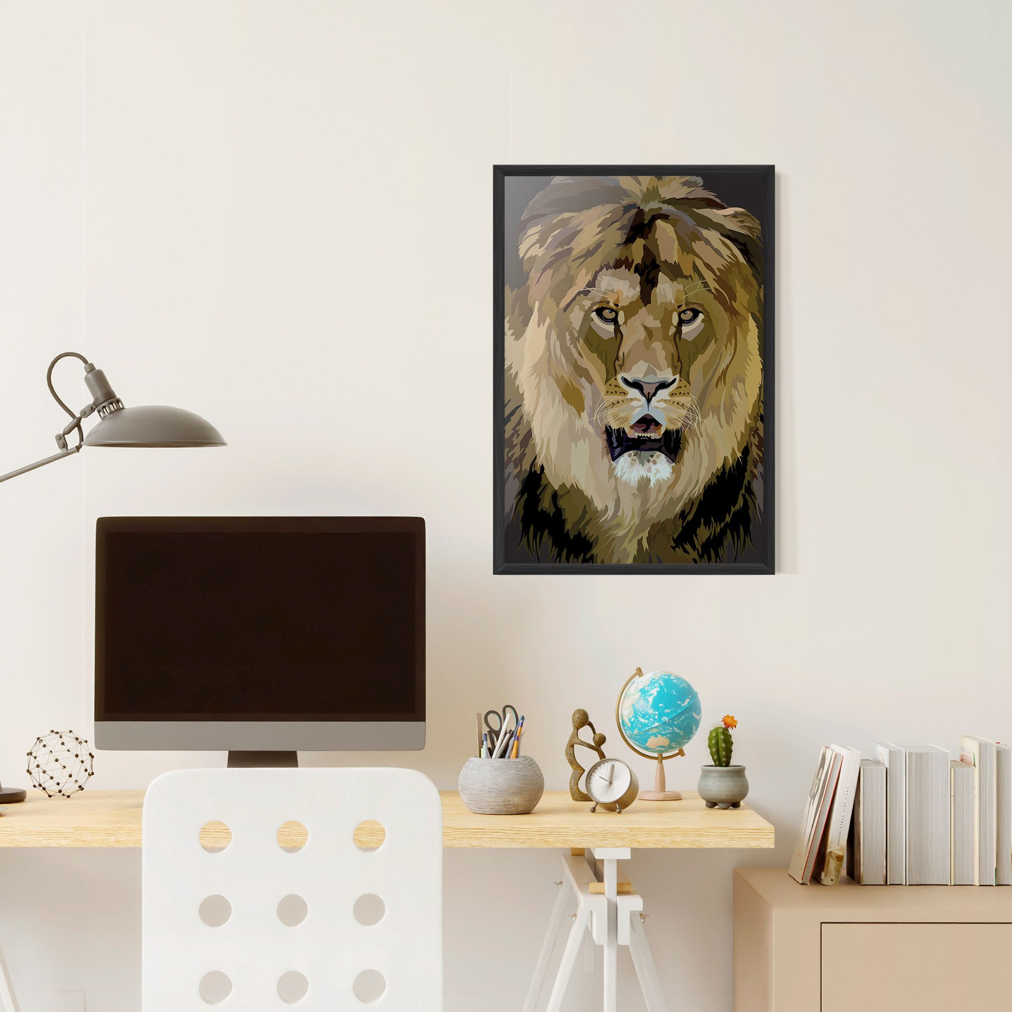 Beautiful Lion Art mockup 6