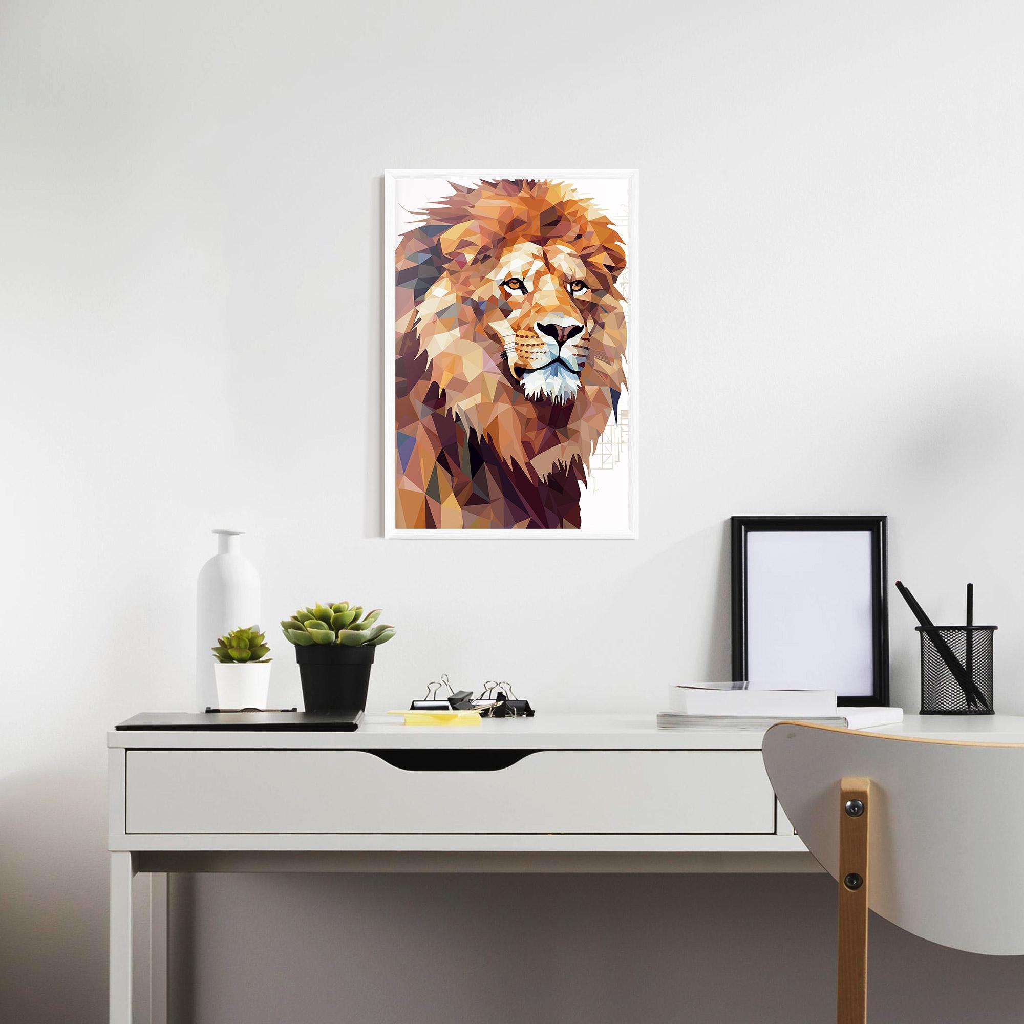 Gerahmte Poster Artistic Lion Head mockup 7