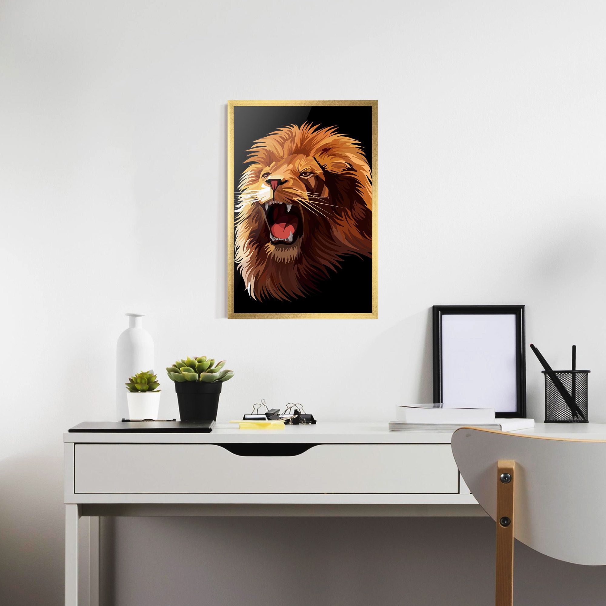 Angry Lion Head mockup 7