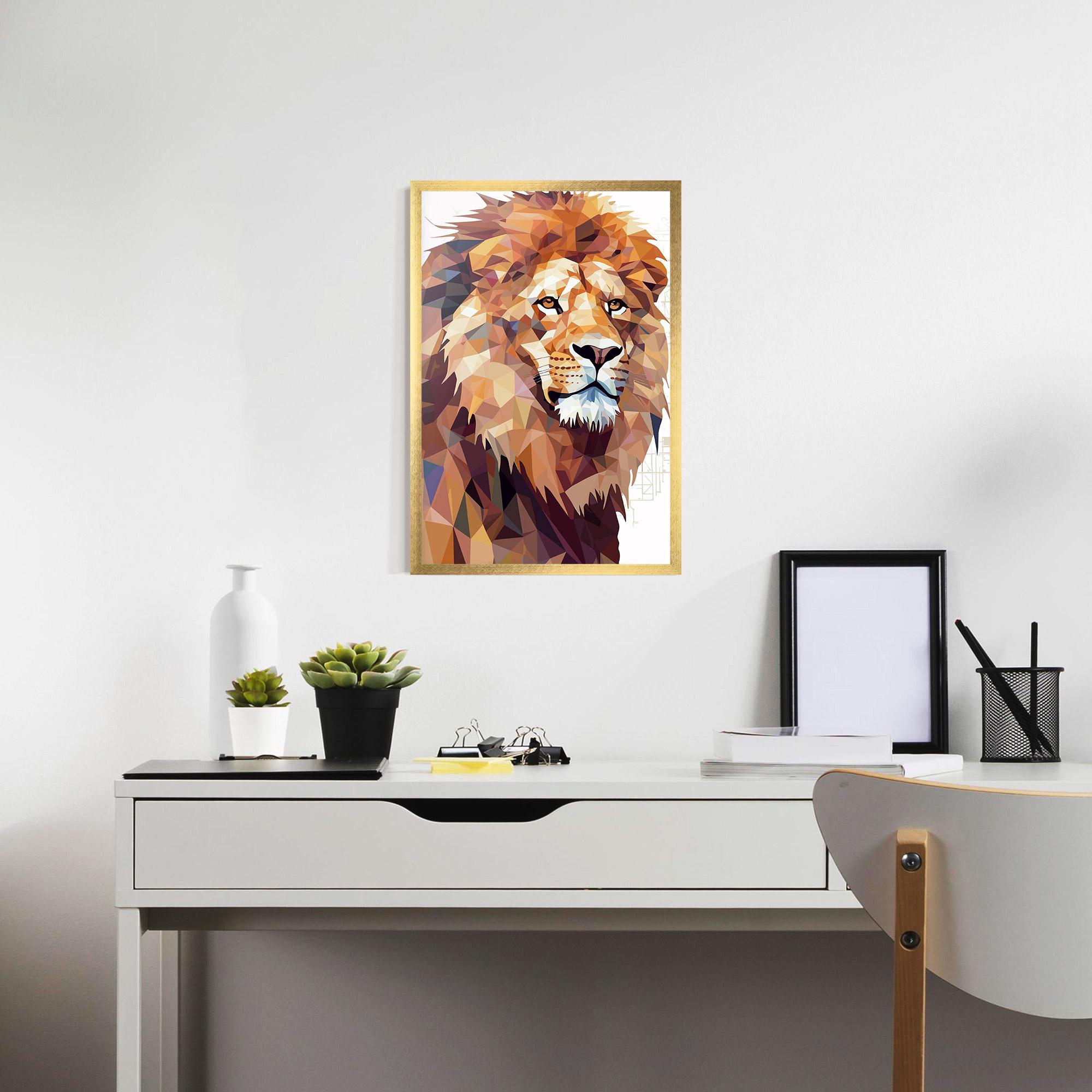 Gerahmte Poster Artistic Lion Head mockup 7