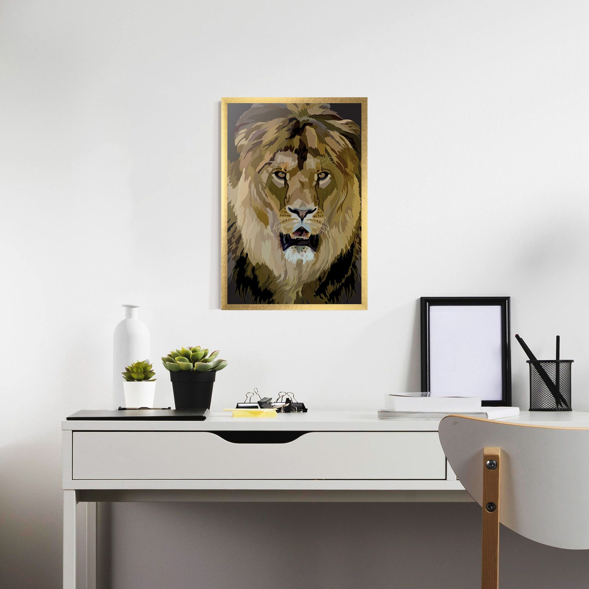 Beautiful Lion Art mockup 7