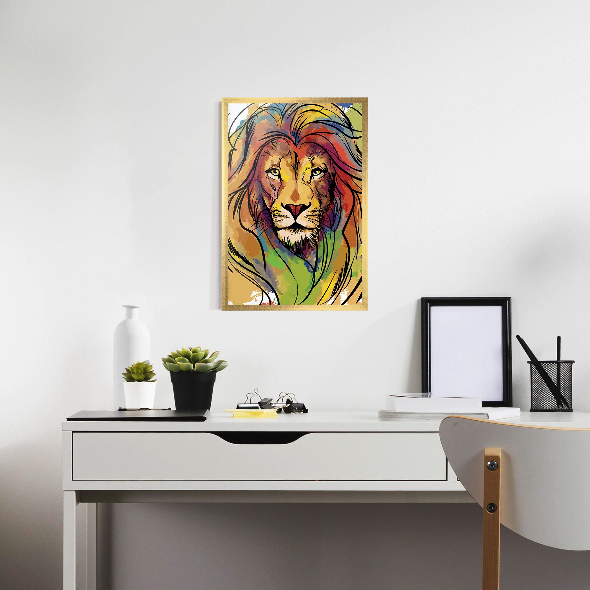 Drawn Lion mockup 7