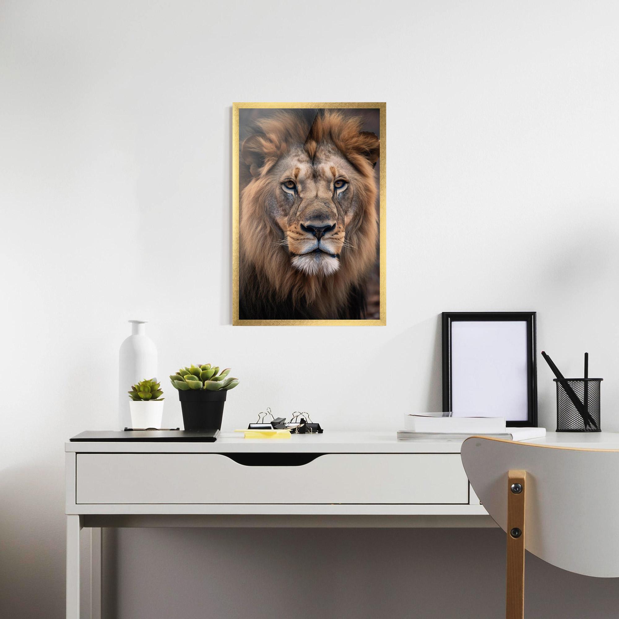 Gerahmte Poster Wild Lion View mockup 7