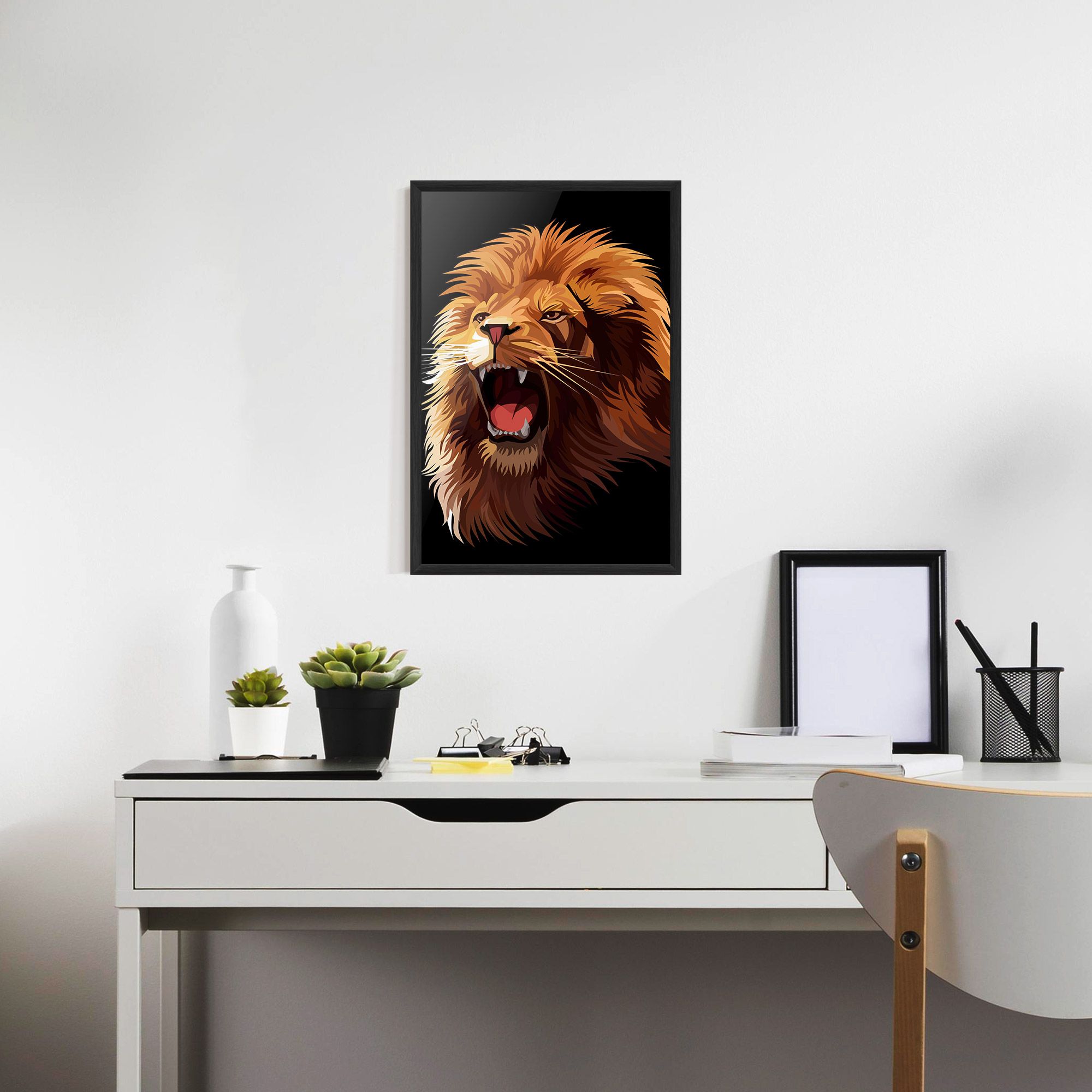Angry Lion Head mockup 7