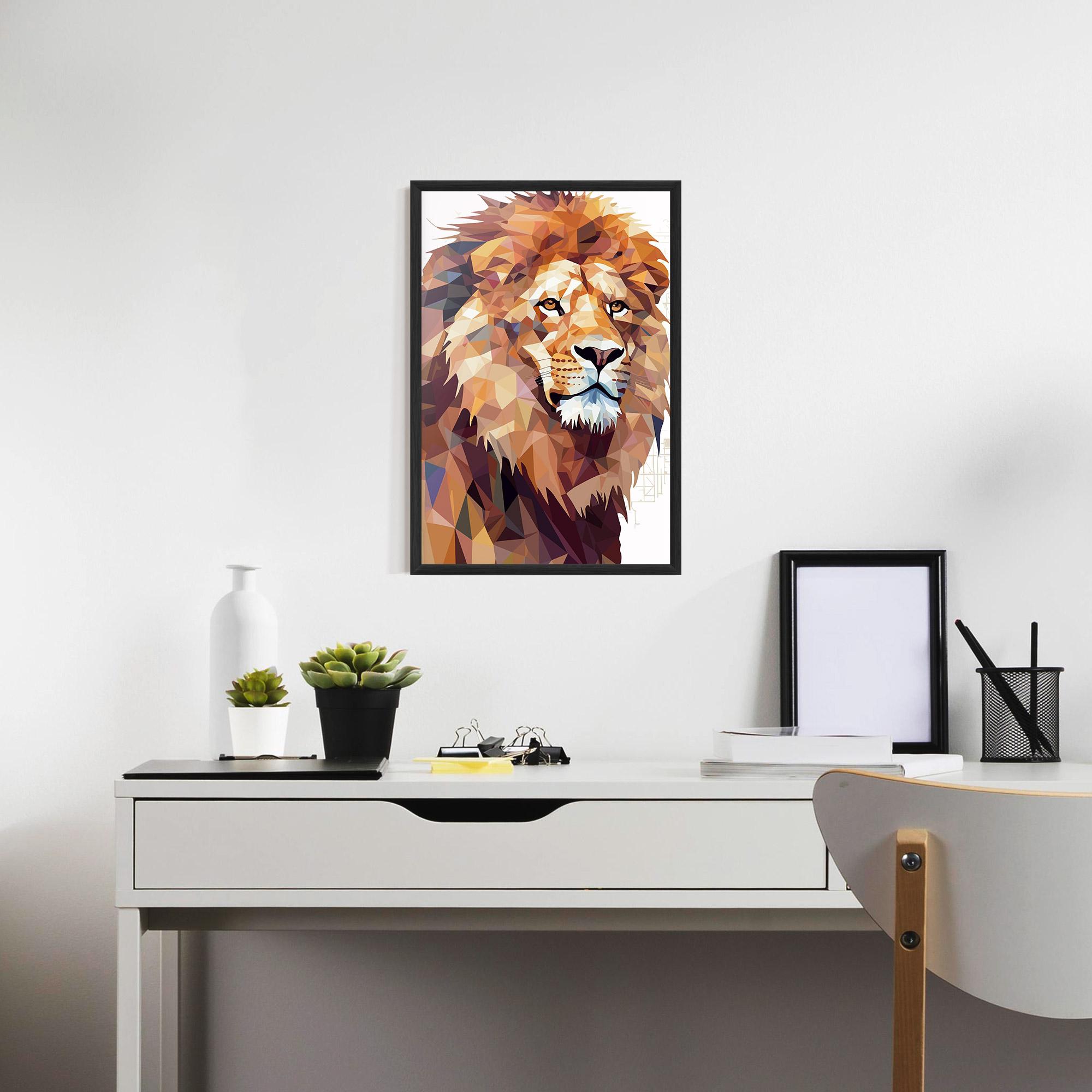 Gerahmte Poster Artistic Lion Head mockup 7